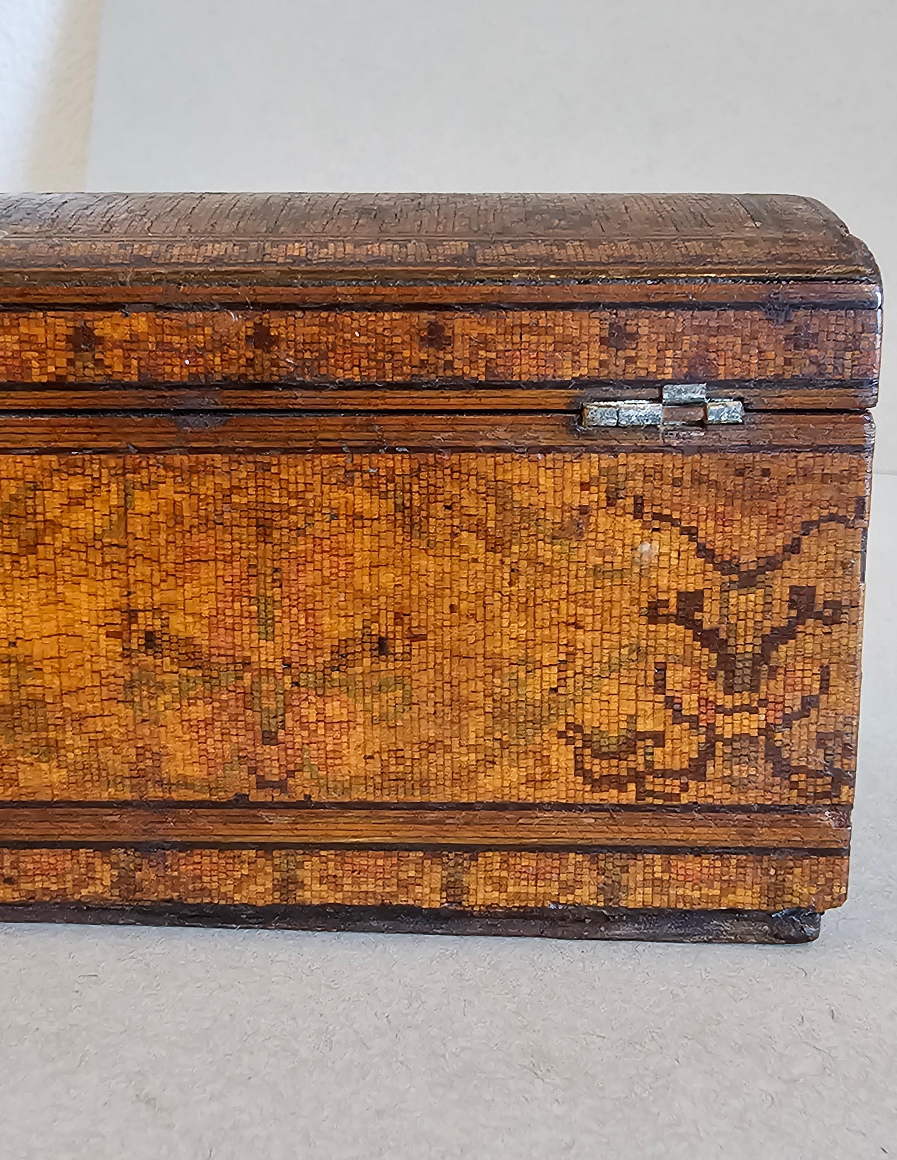 19th Century Mosaic Intarsia Marquetry Table Box  For Sale 15