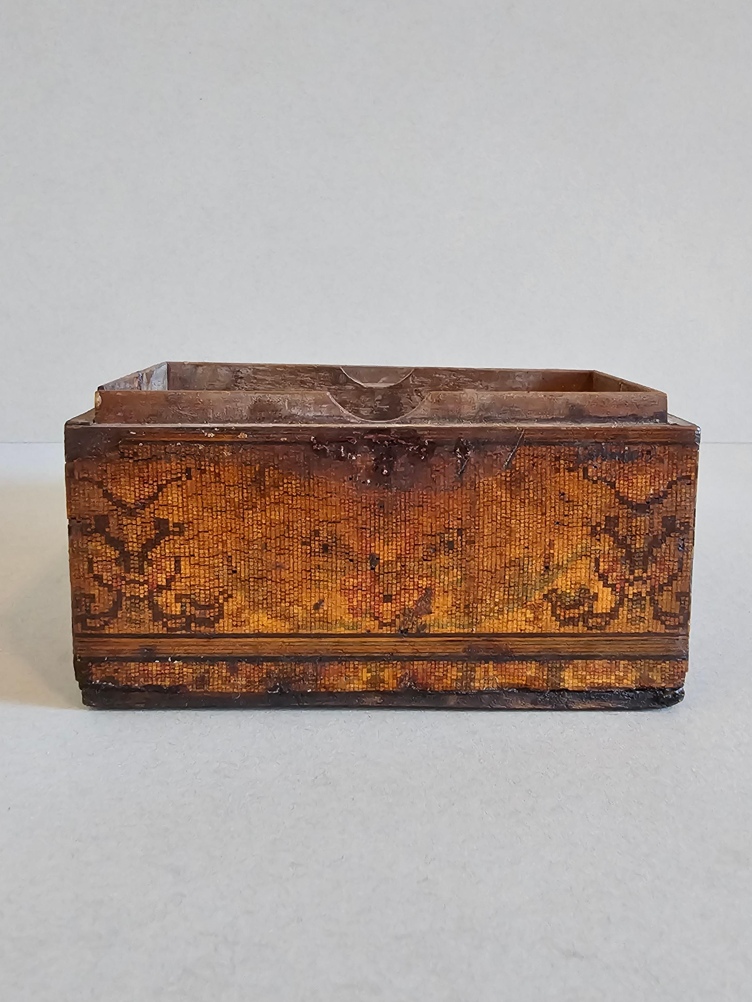 19th Century Mosaic Intarsia Marquetry Table Box  For Sale 3