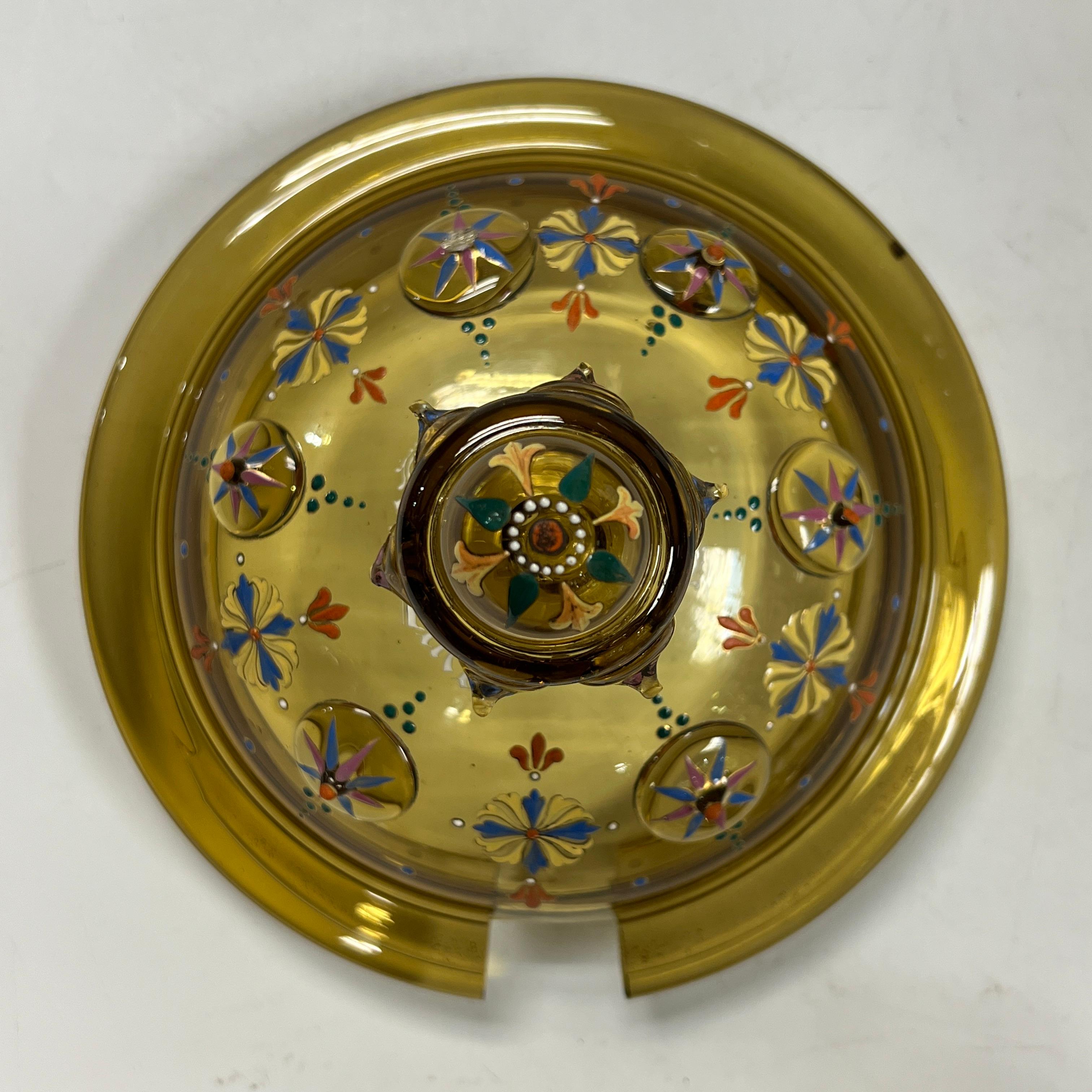 Émaillé Ensemble de coupes à punch et de gobelets en verre de Moser du 19e siècle en vente