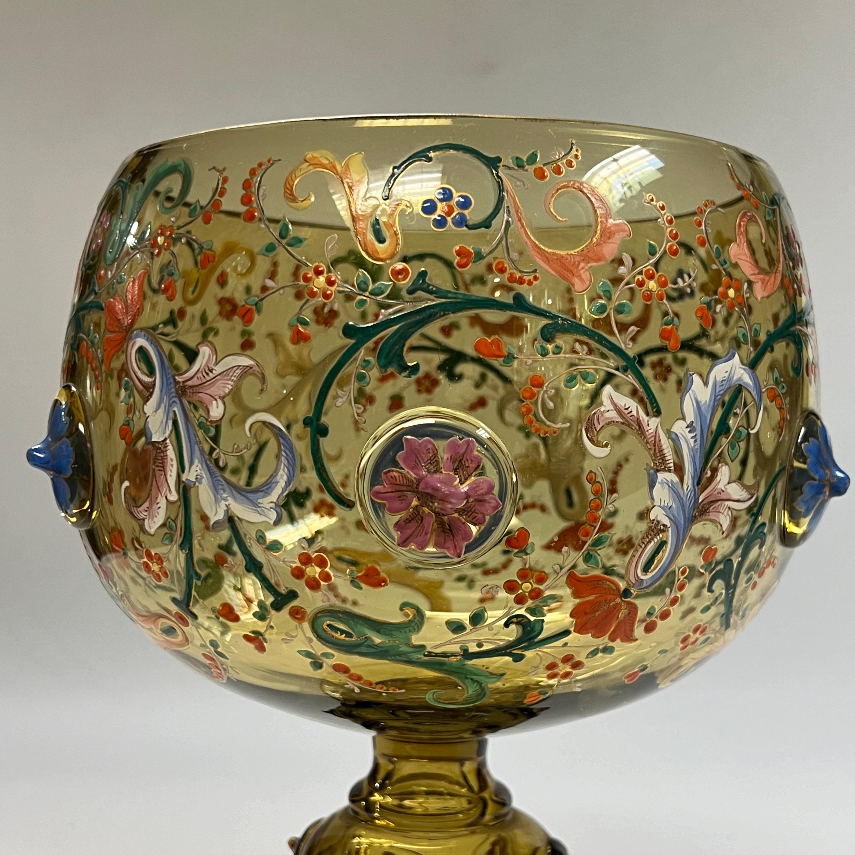 Verre d'art Ensemble de coupes à punch et de gobelets en verre de Moser du 19e siècle en vente