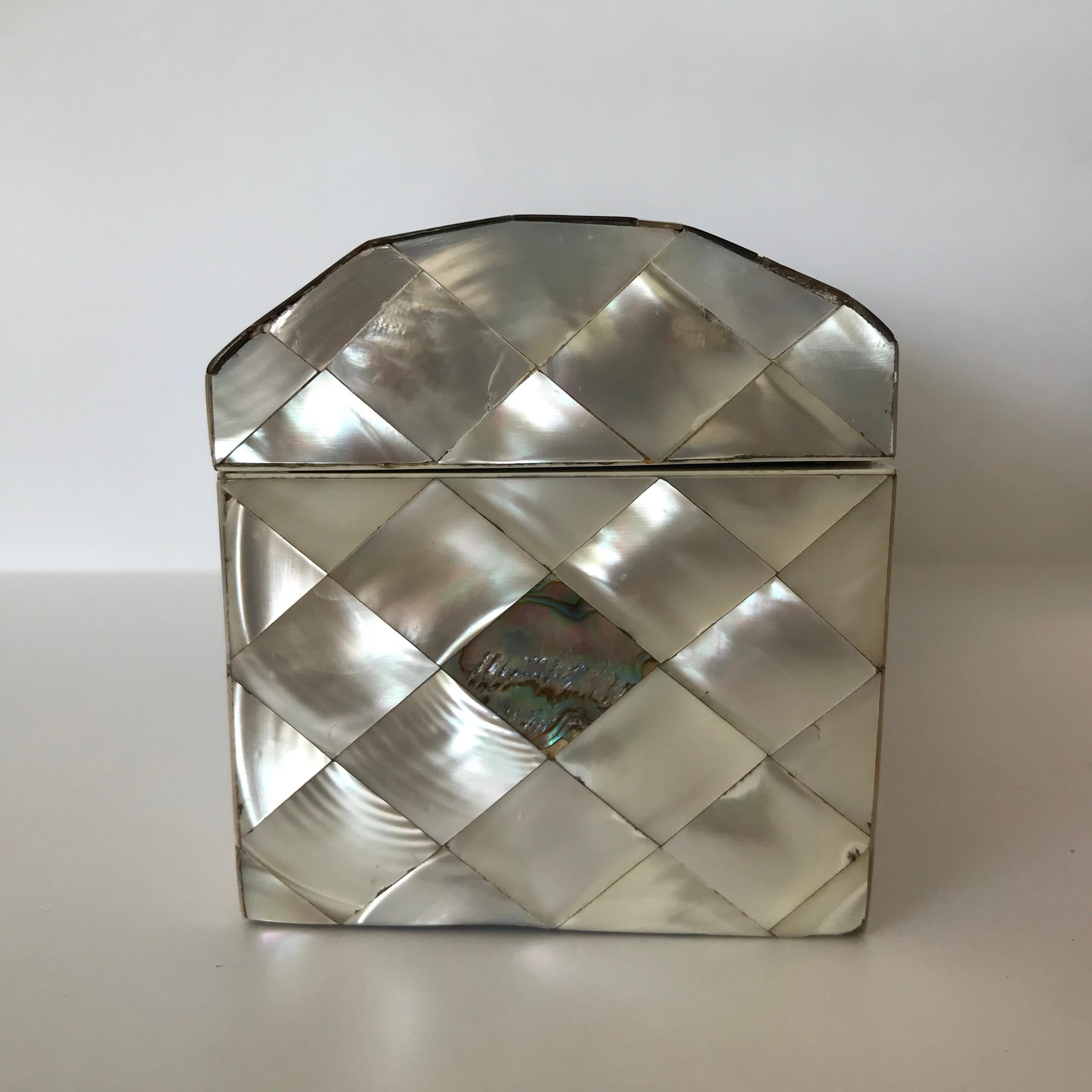 19th Century Mother of Pearl and Abalone Card / Jewel Box 1
