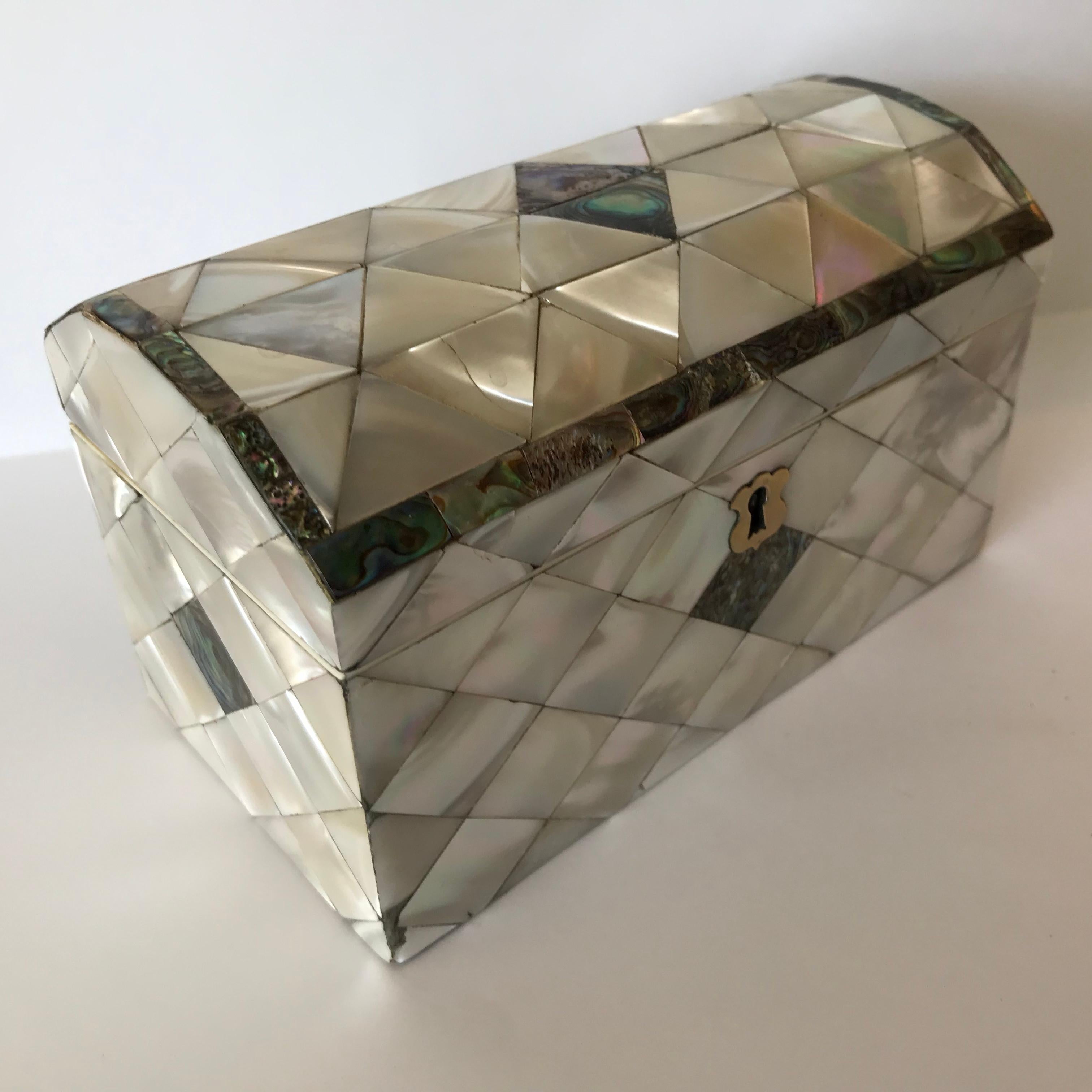 19th Century Mother of Pearl and Abalone Card / Jewel Box 3