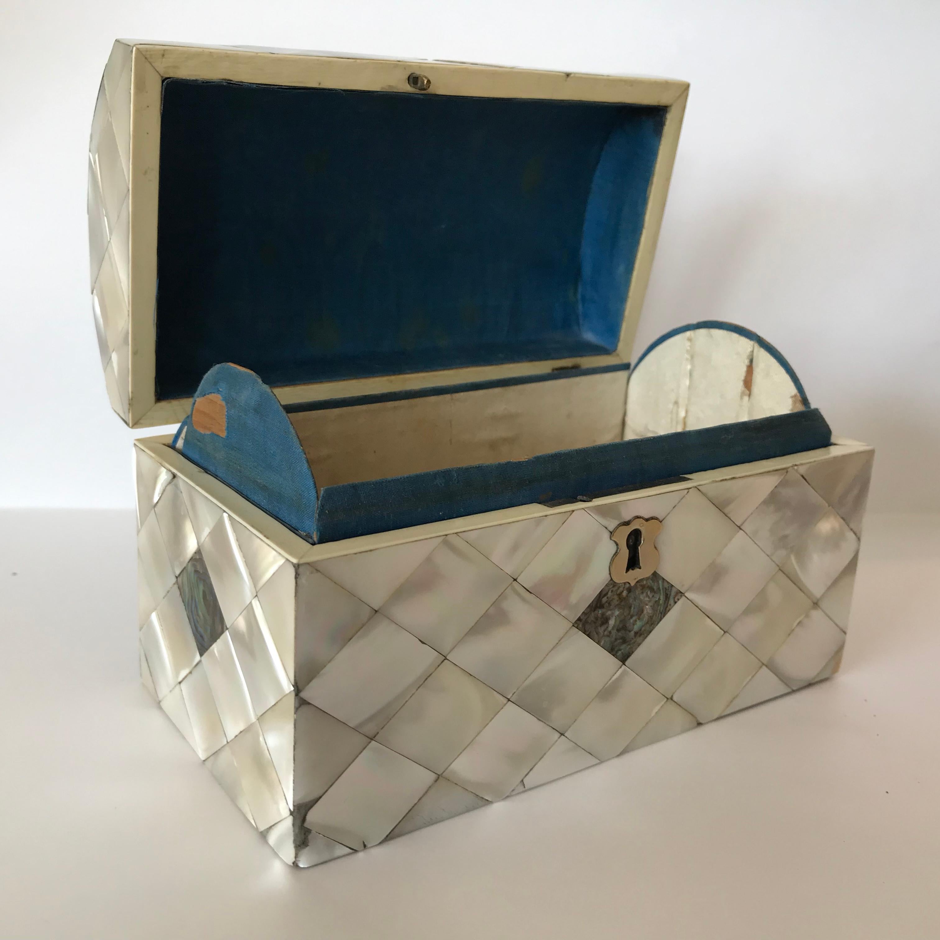 19th Century Mother of Pearl and Abalone Card / Jewel Box 4