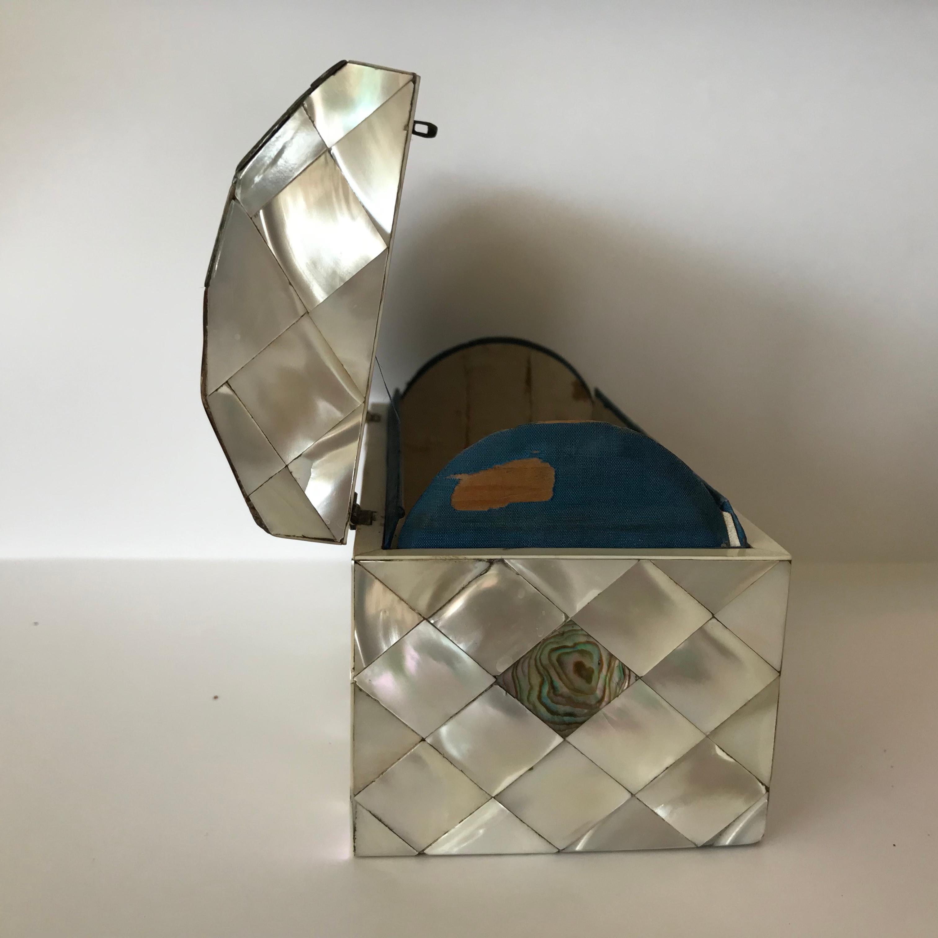 19th Century Mother of Pearl and Abalone Card / Jewel Box 5