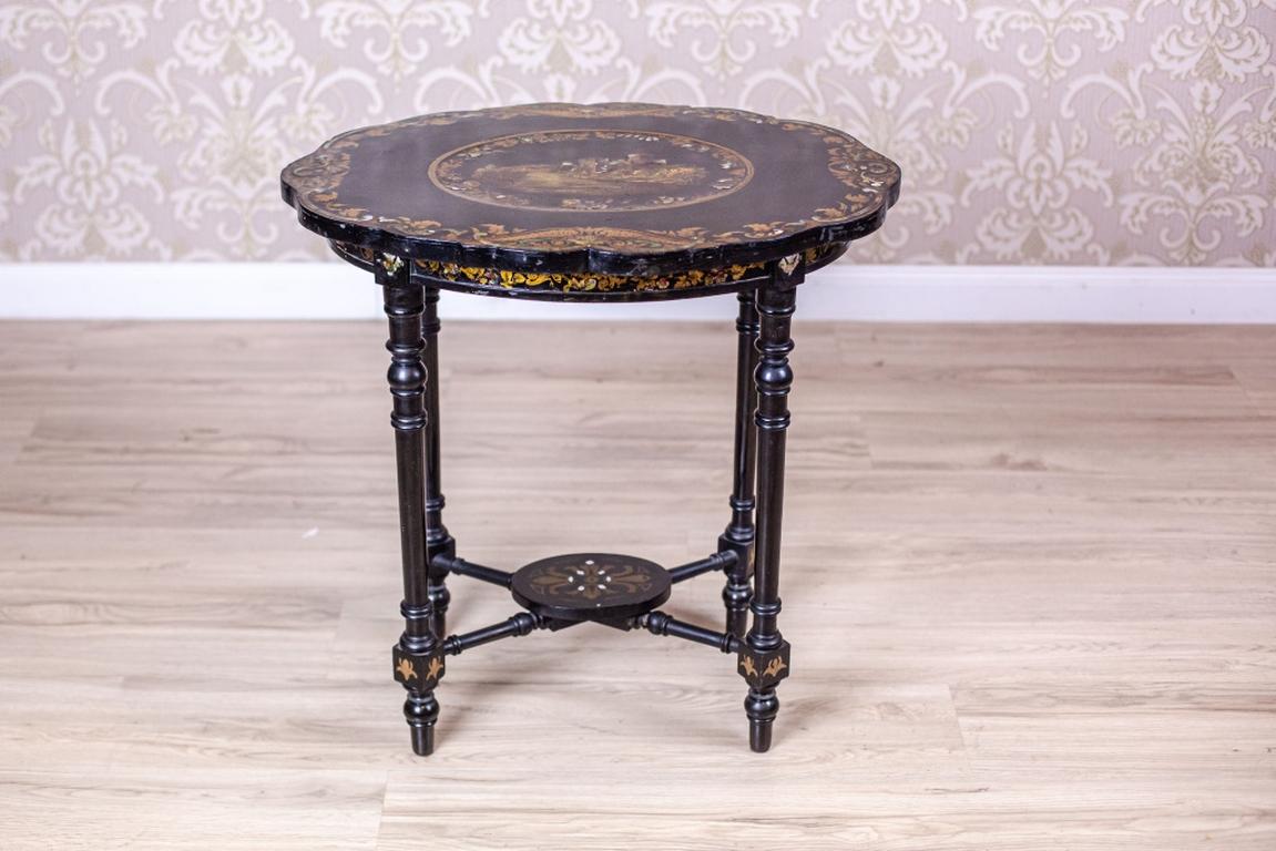 European 19th Century Mother of Pearl End Table