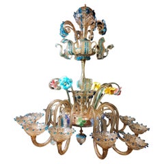 Antique 19th Century Murano Chandelier Murano