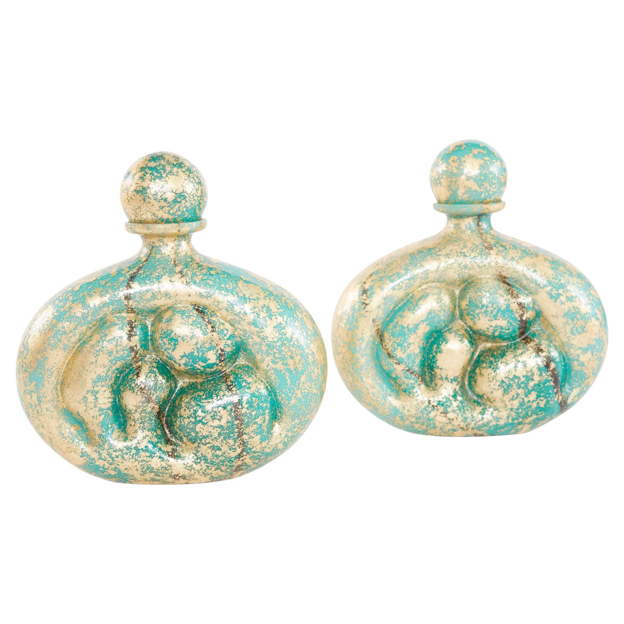 19th Century Murano Glass / Inlaid Gold Barware Set 