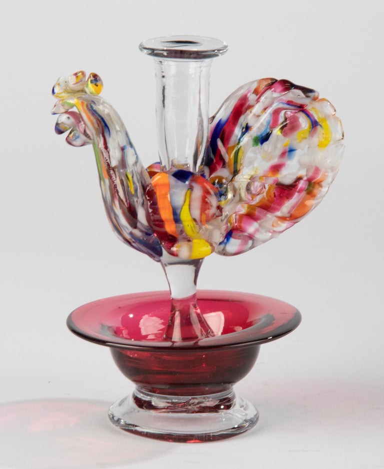 19th Century Murano Glass Paperweight Pen Holder For Sale at