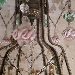 19th Century Murano Glass Pendants Chandelier