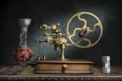 19th Century Murano Venetian Red Glass Vase with Handmade Twisted Pipe Neck