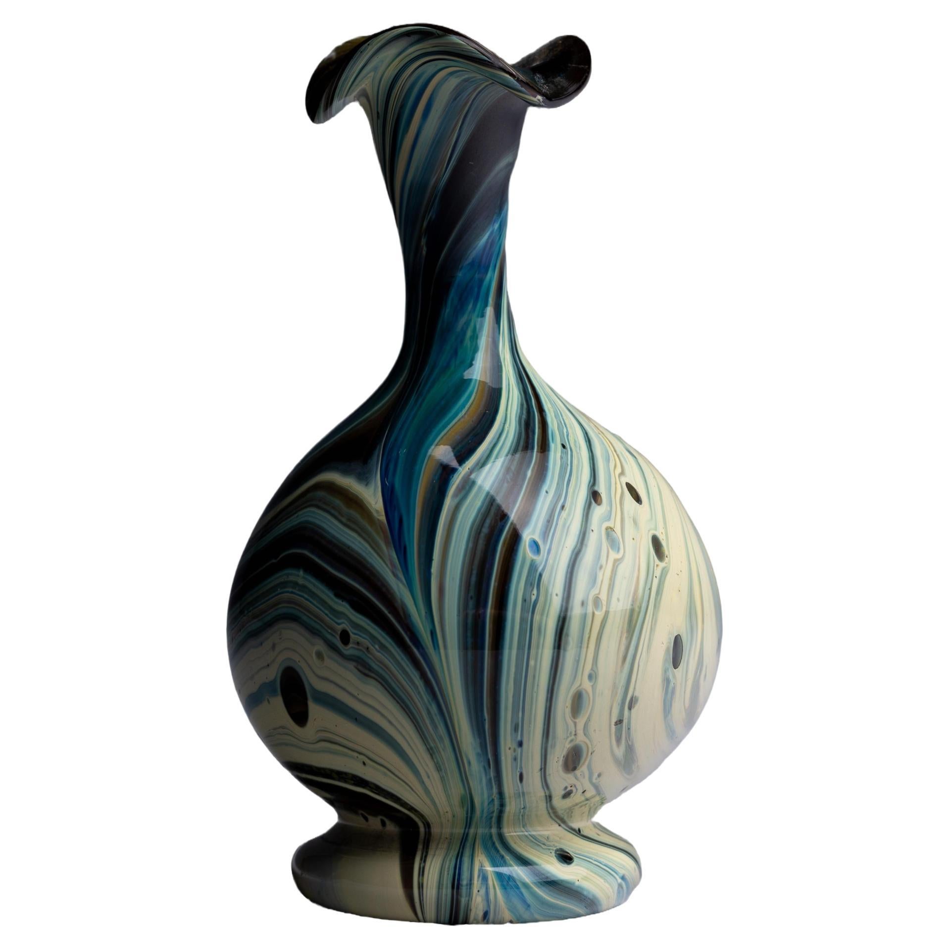 Vase italien en verre de Murano du 19ème siècle par Salviati