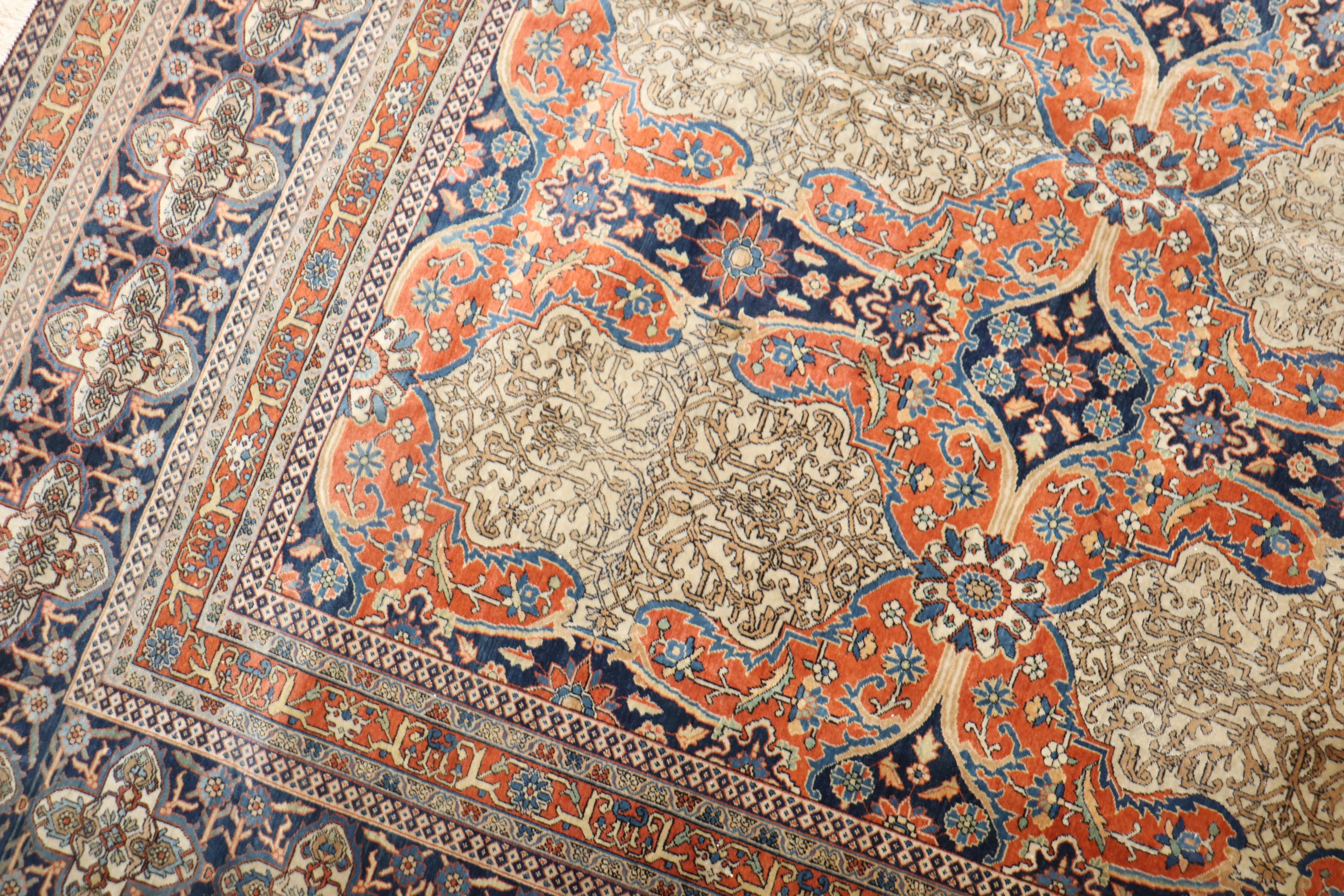 19th Century Museum Caliber Mohtasham Kashan Rug For Sale 8