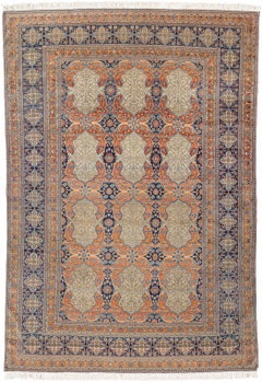 Zabihi Collection 19th Century Museum Caliber Mohtasham Kashan Rug
