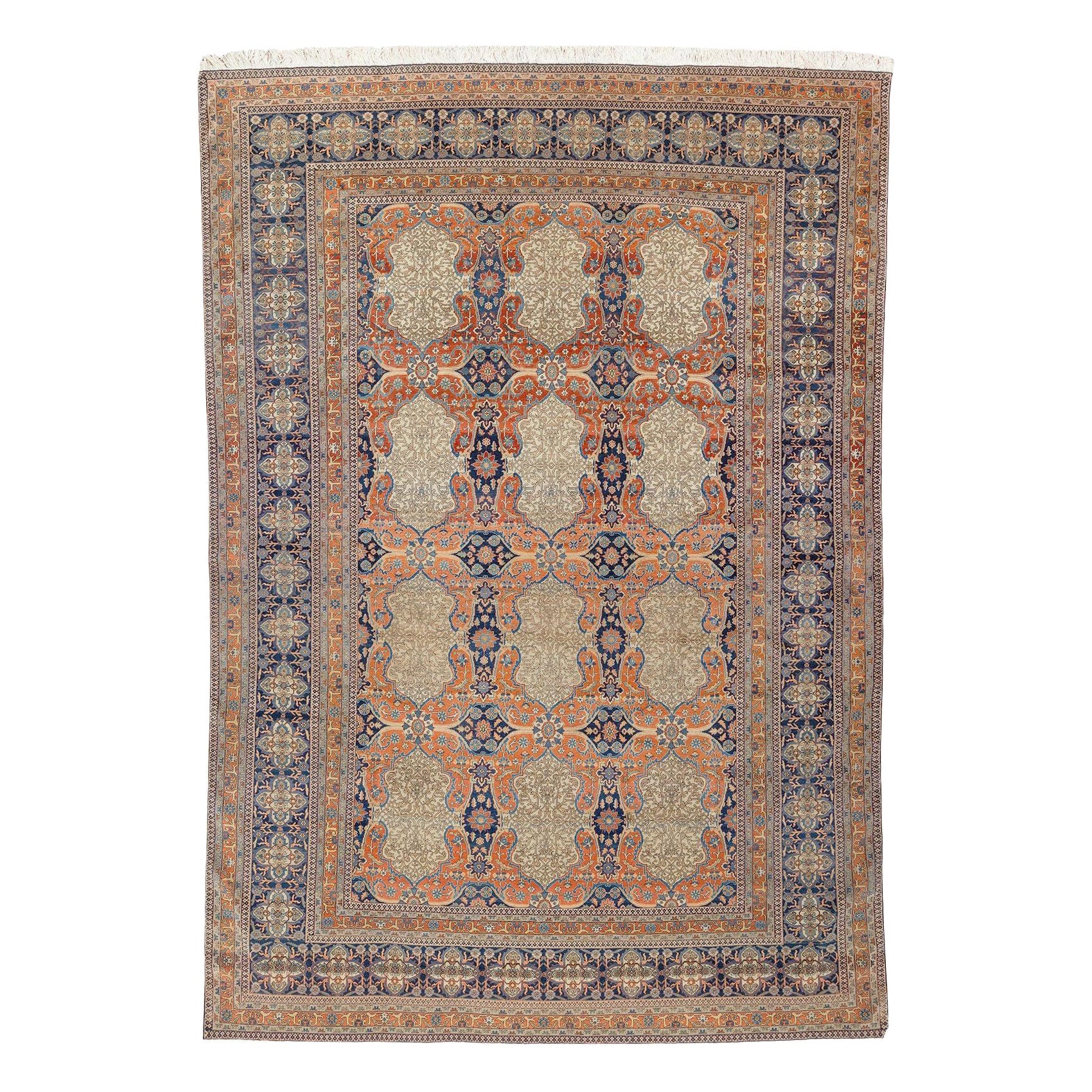 19th Century Museum Caliber Mohtasham Kashan Rug