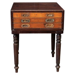 19th Century Museum Mahogany and Teak Collectors Cabinet
