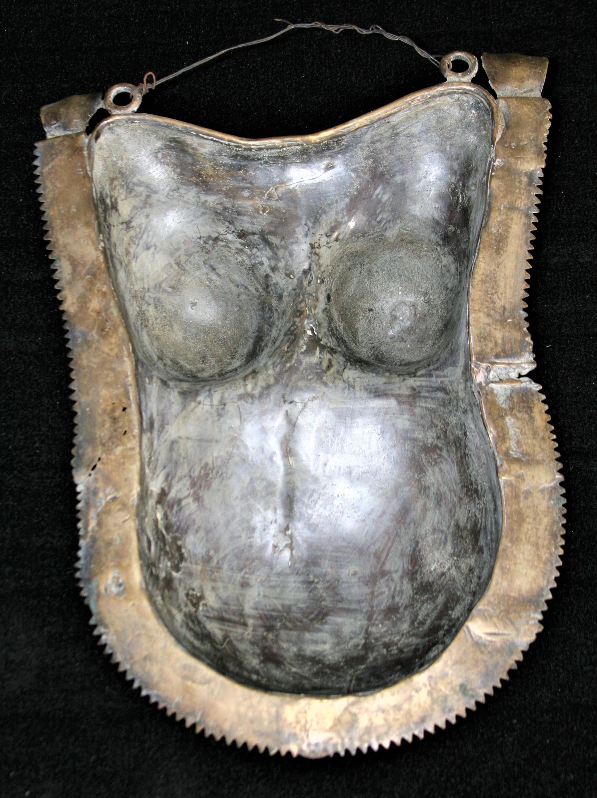 19th Century Museum Quality Bronze Bhuta Woman's Body Mask from Karnataka, India For Sale 7