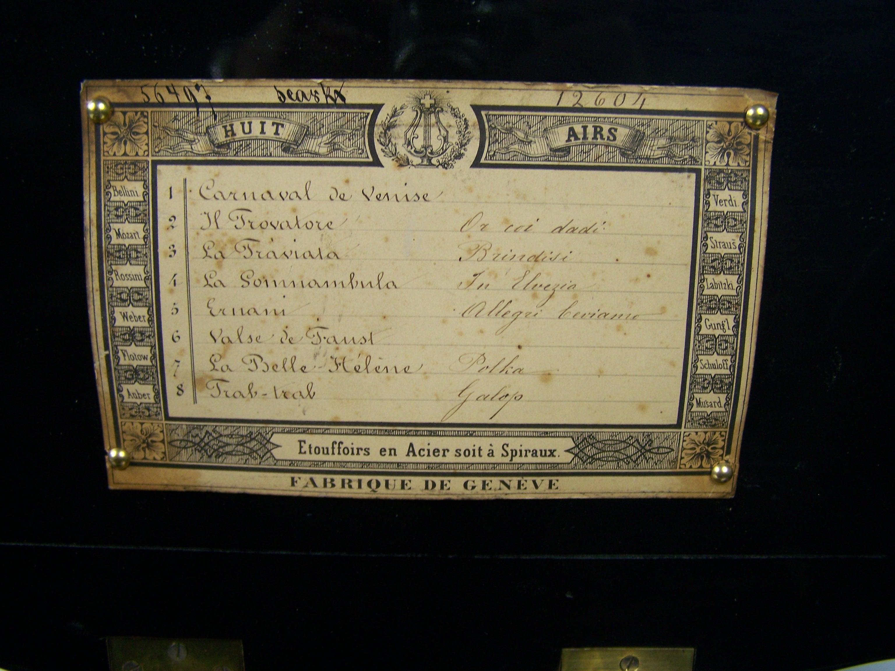 Swiss Clock with Musical Box by BA Bremond