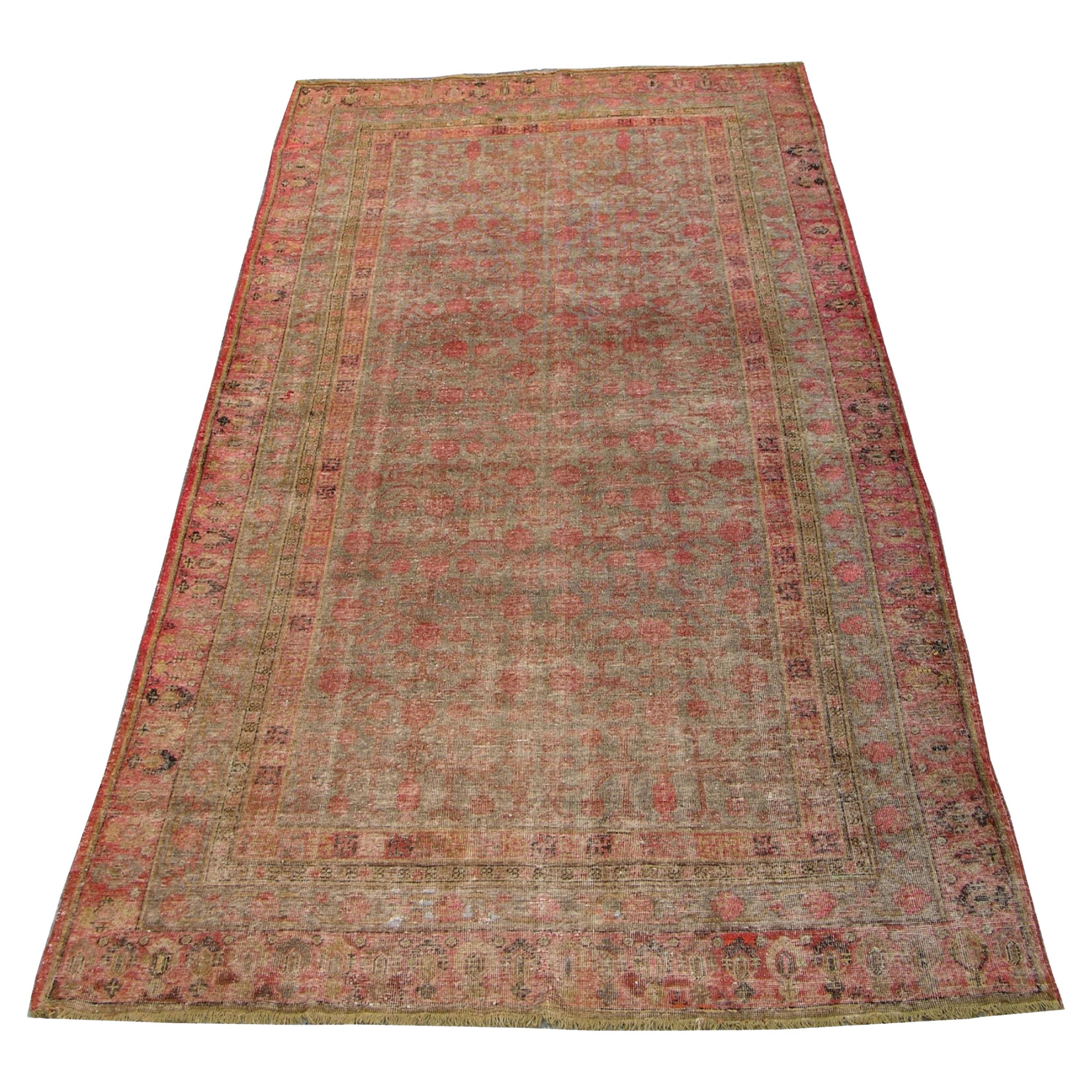 Khotan-Teppich im gedämpften Tibet-Stil des 19. im Angebot