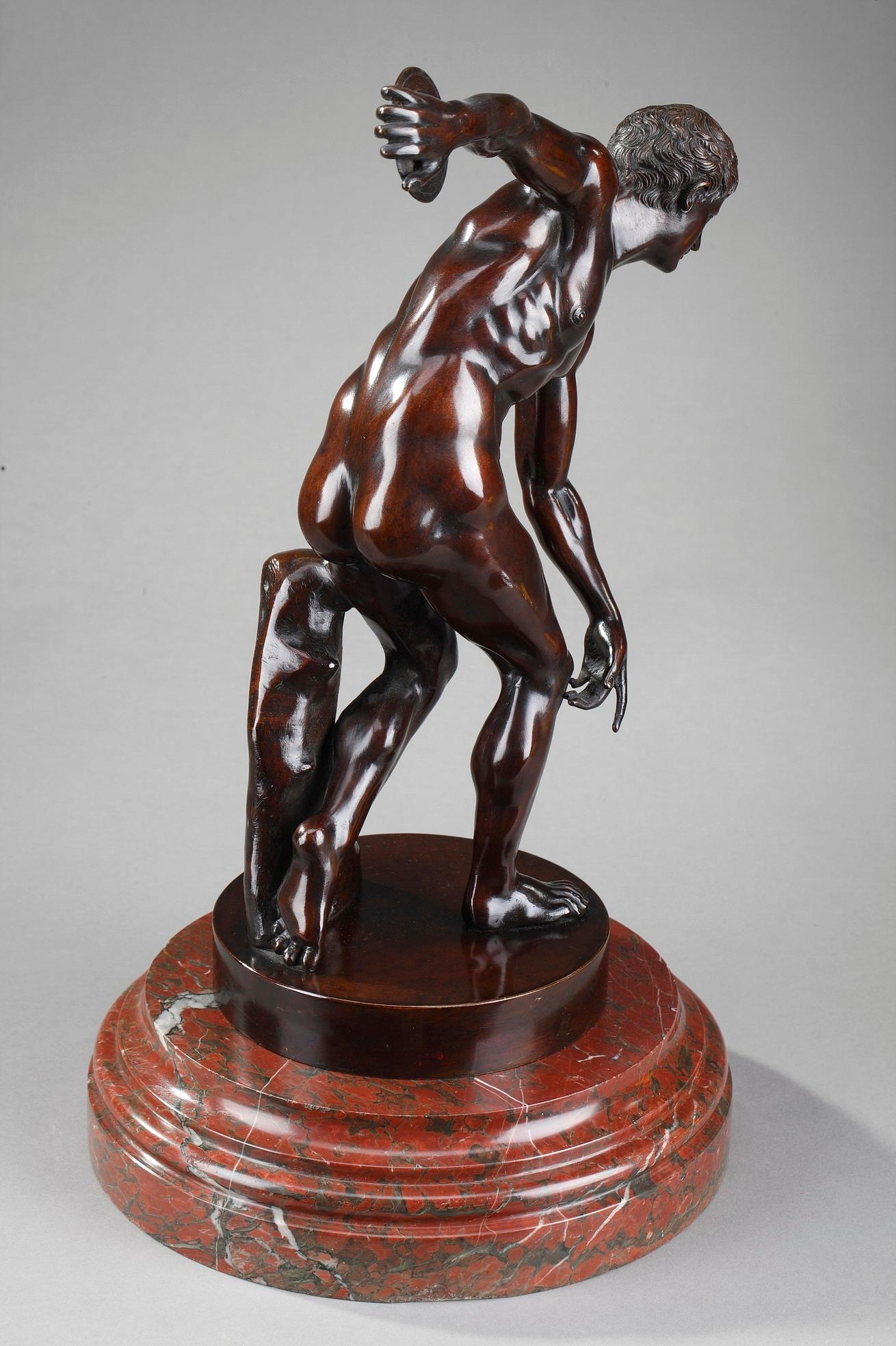 Patinated 19th Century Myron Discobolus after the Antique