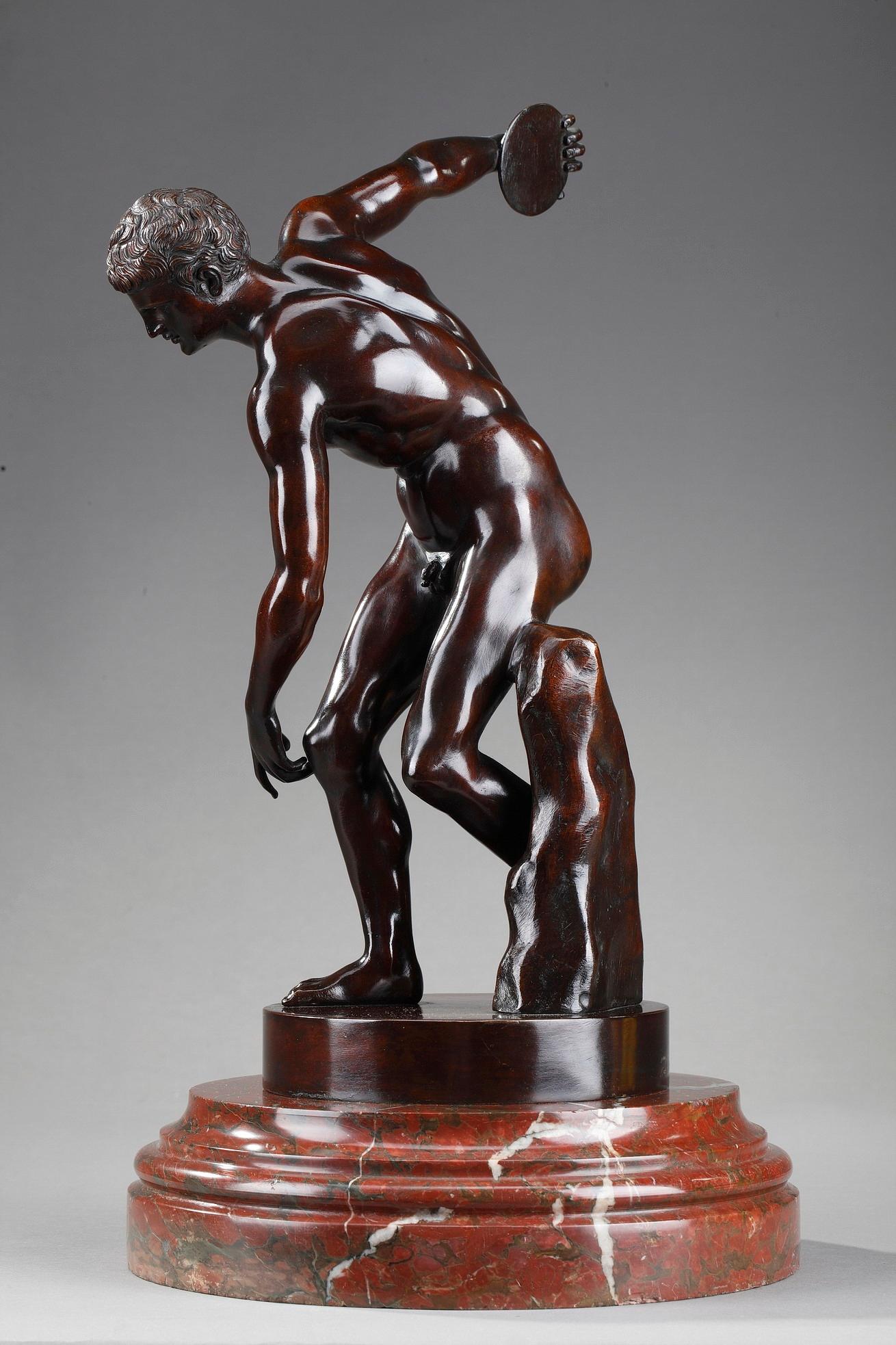 Bronze 19th Century Myron Discobolus after the Antique