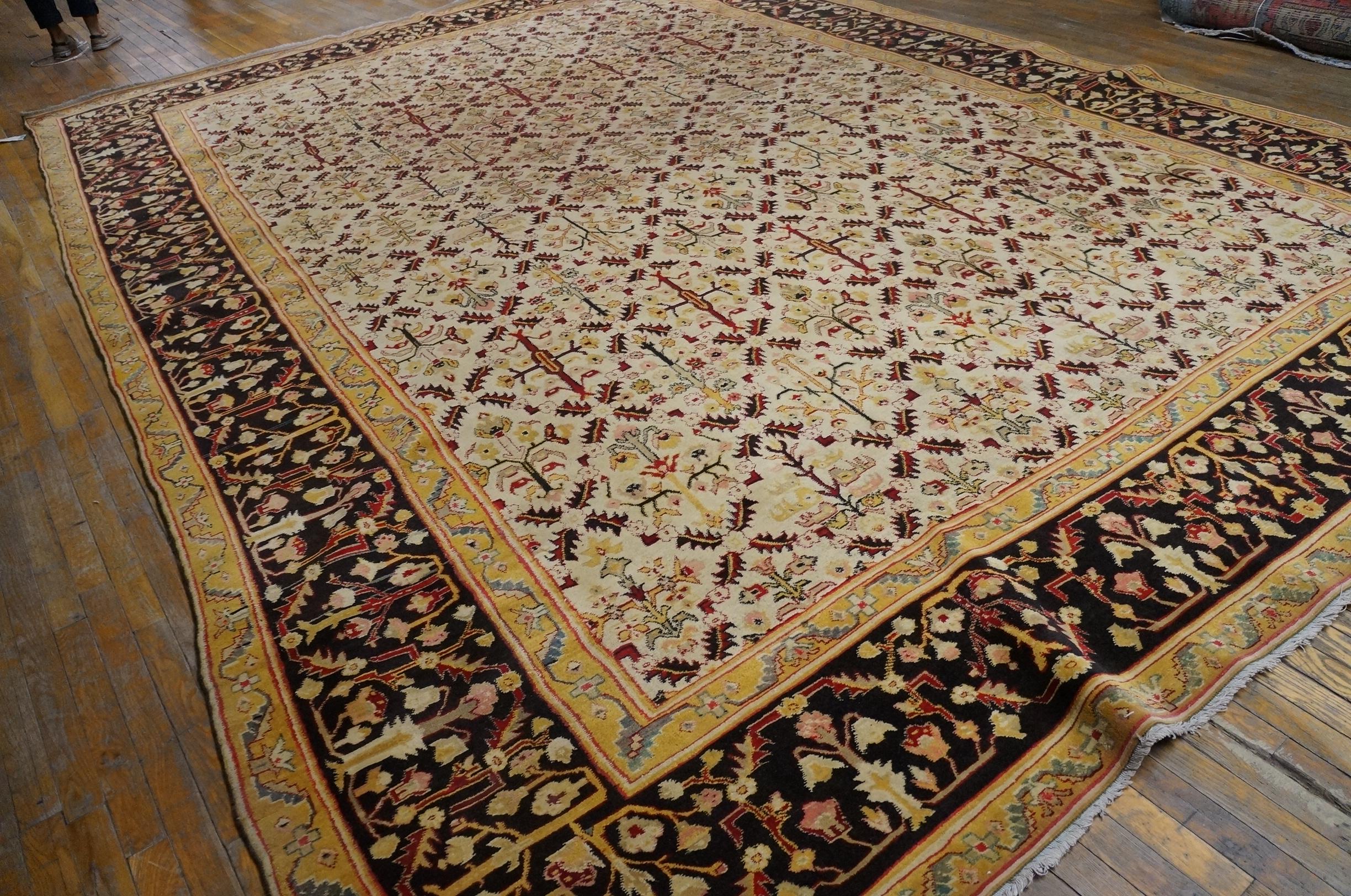 Indiano Tappeto Agra indiano del XIX secolo ( 11' x 15'6