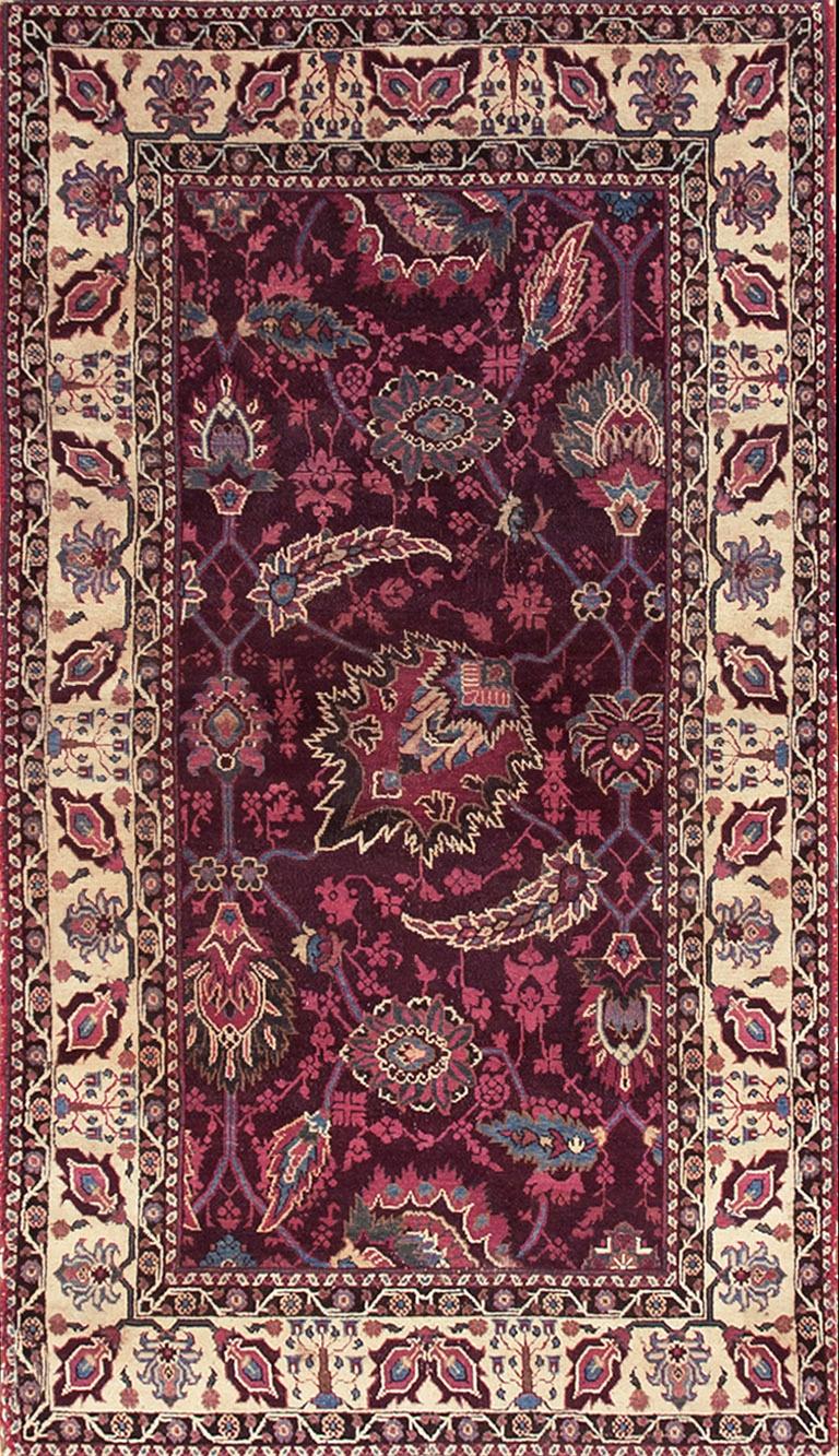 19th Century N. Indian Agra Carpet ( 4' x 7'7" - 122 x 213 )