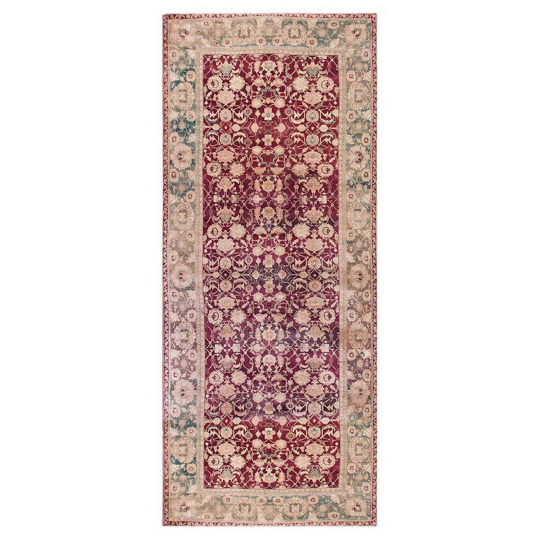 19th Century N. Indian Agra Gallery Carpet ( 8' x 27'2" - 244 x 828 ) For Sale