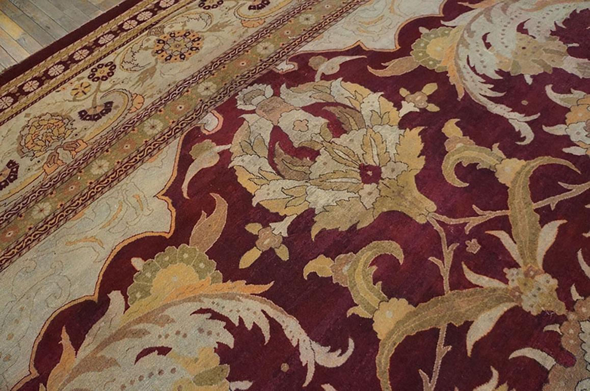19th Century N. Indian Amritsar Carpet ( 18'10
