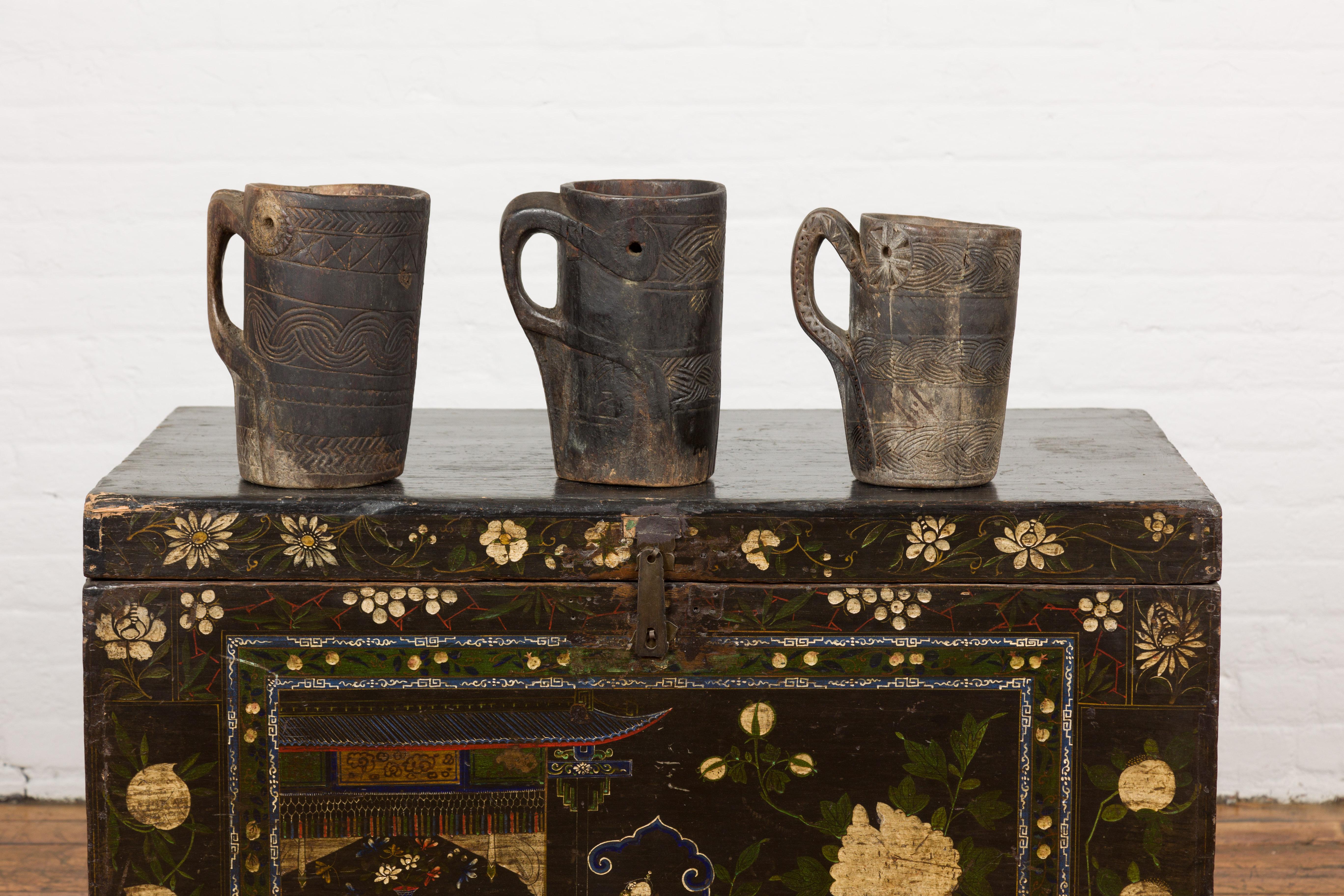 19th Century Indian Antique Cups, Sold Each For Sale 8