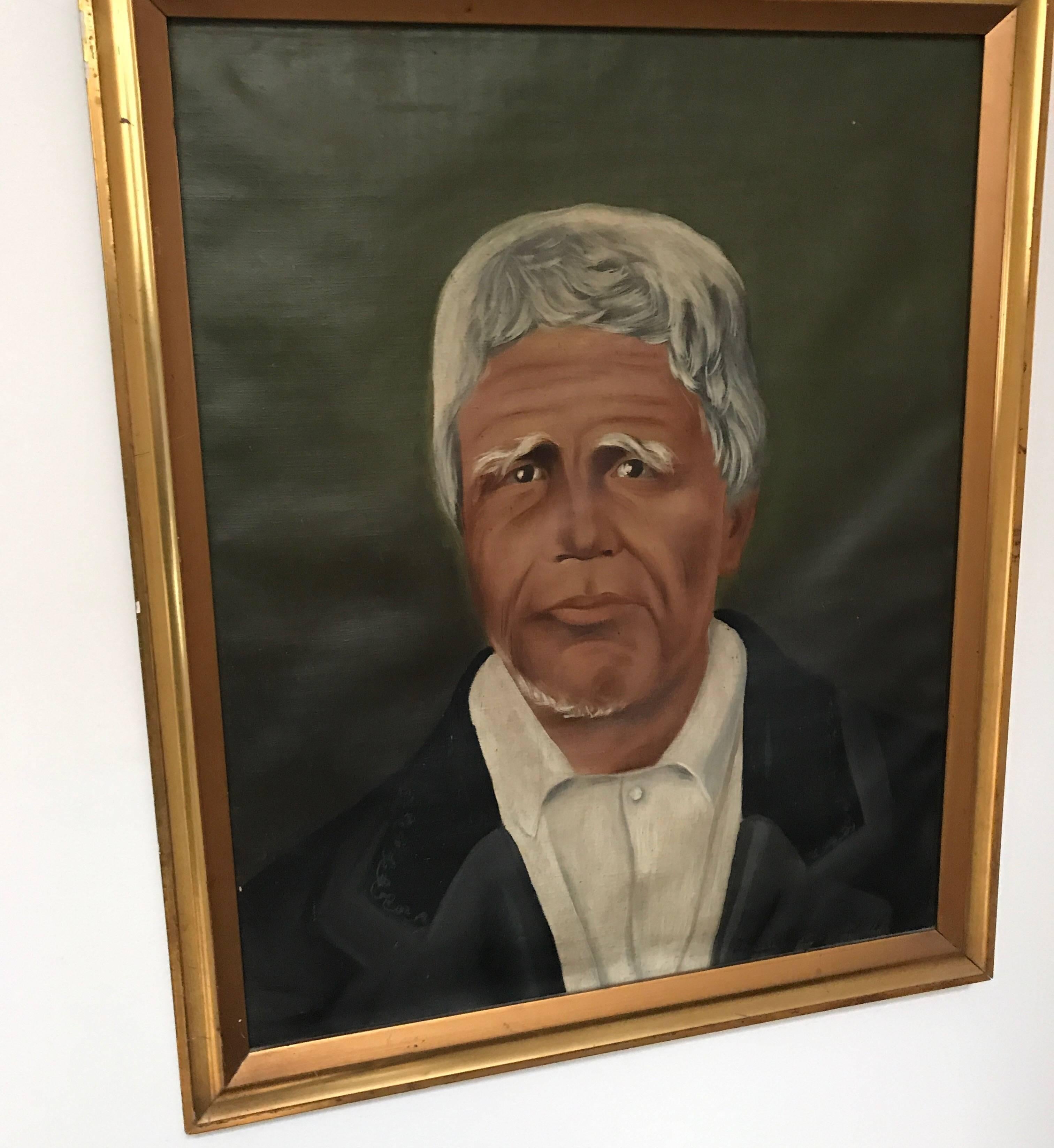 Folk Art 19th Century Naive Portrait of a Gentleman For Sale