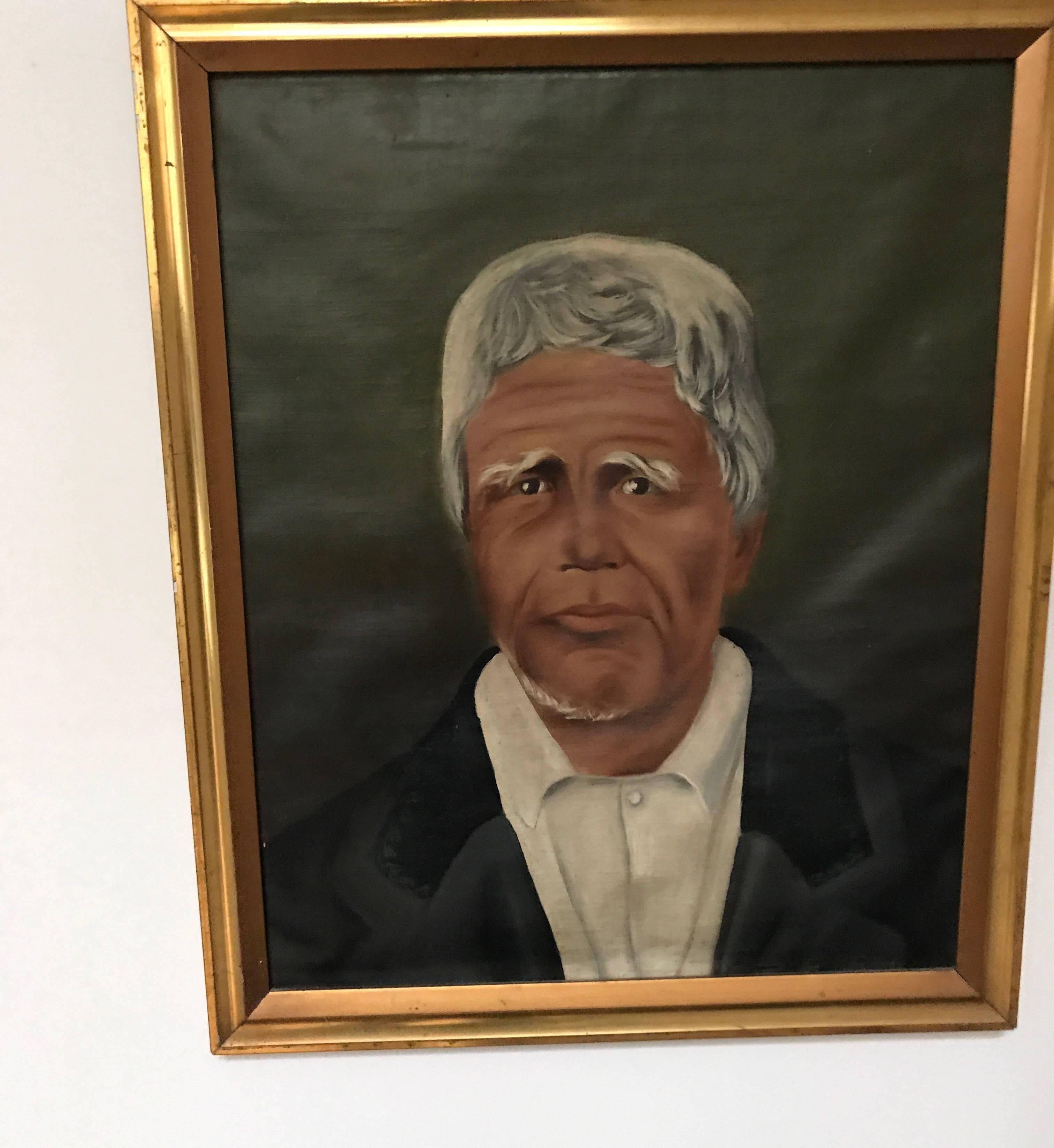 American 19th Century Naive Portrait of a Gentleman For Sale
