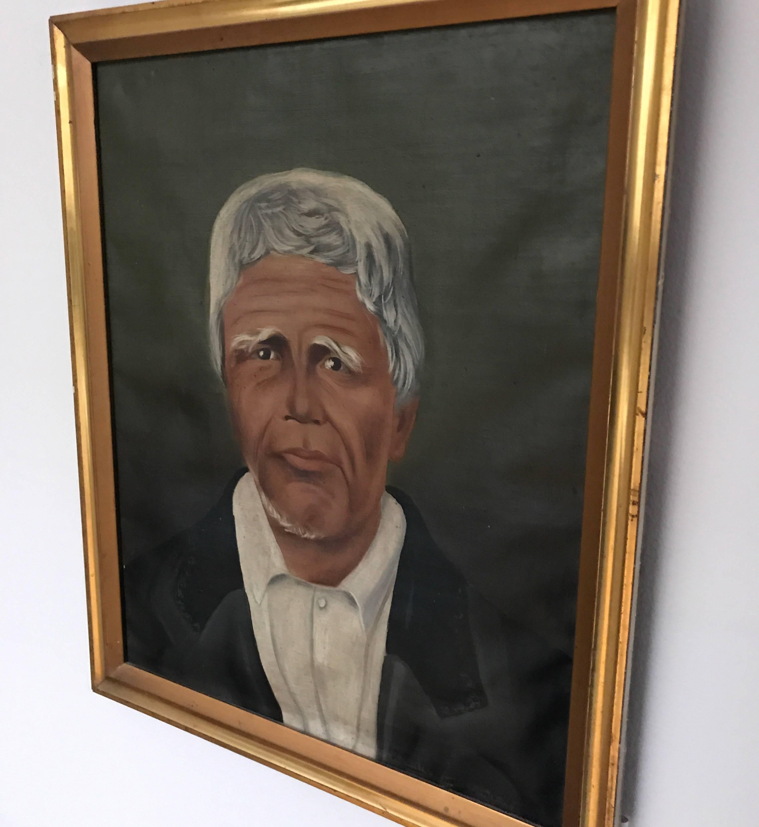 19th Century Naive Portrait of a Gentleman In Good Condition For Sale In Chicago, IL