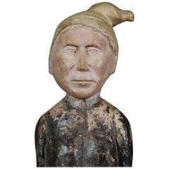 Antique 19th Century Naive Stone Carving