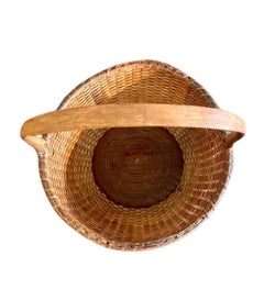 19th Century Nantucket Lightship Basket by Capt. Thomas James, circa 1870