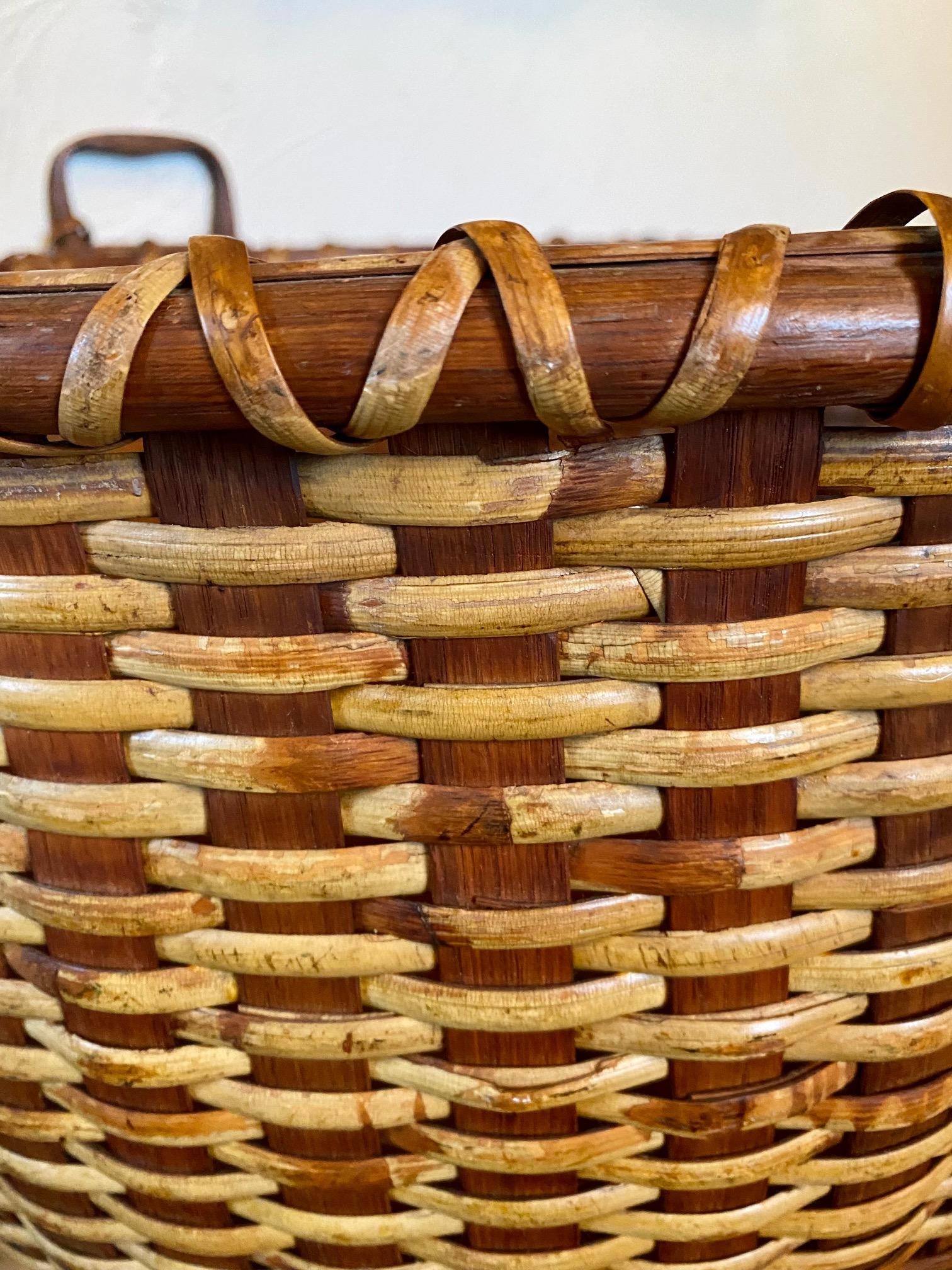American 19th Century Nantucket Lightship Bushel Basket by George Gardner