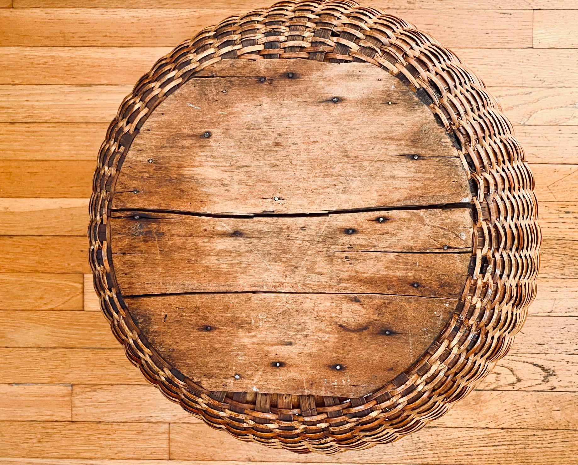 Rattan 19th Century Nantucket Lightship Bushel Basket by George Gardner