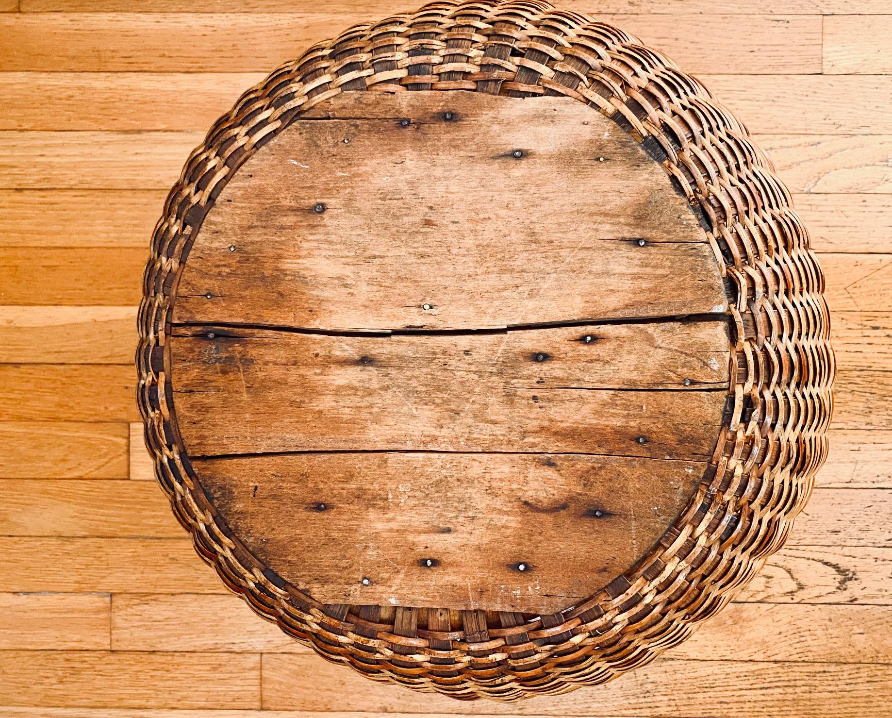 Rotin Panier en Bushel Nantucket Lightship du 19ème siècle de George Gardner en vente