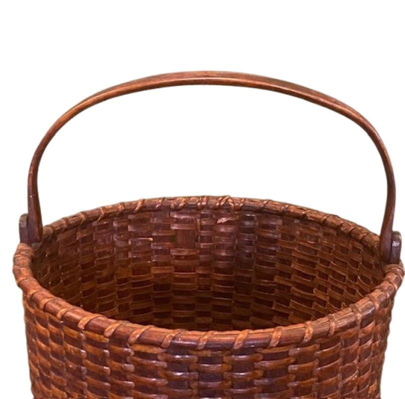 Late 19th Century 19th Century Nantucket Lightship Half Bushel Basket For Sale