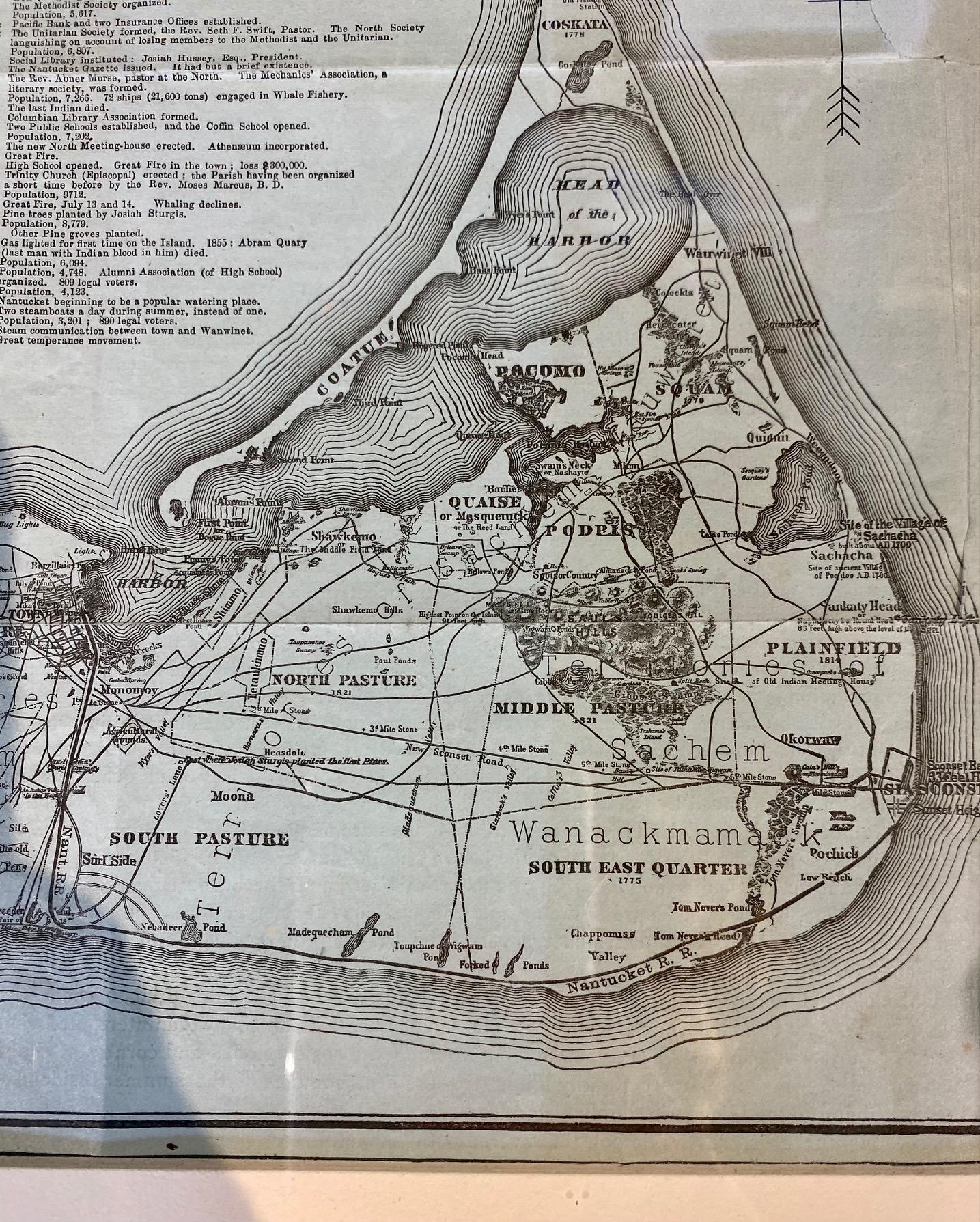 Other 19th Century Nantucket Map by Rev, Ewer, circa 1886