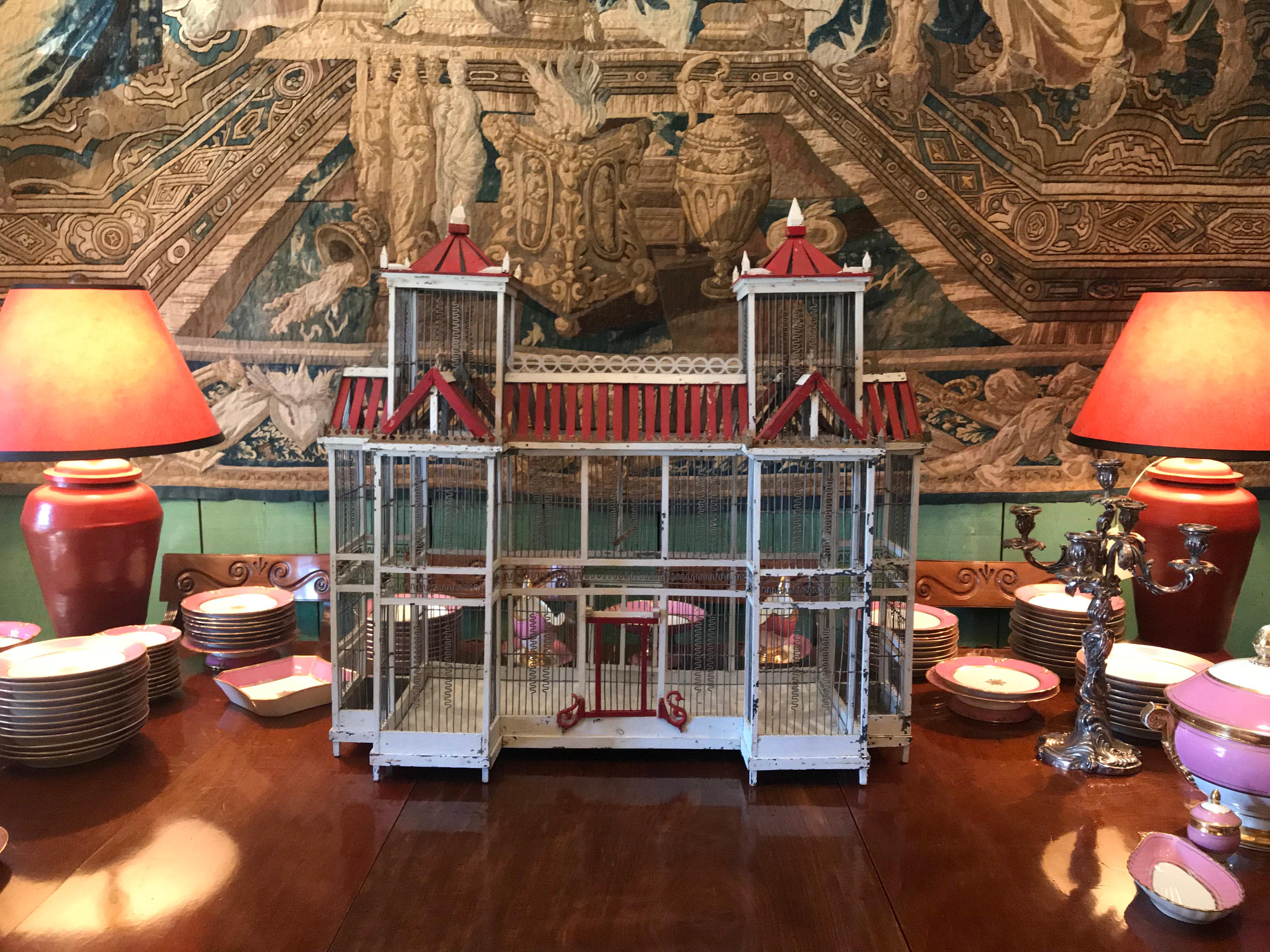 19th Century Nap III Dove Cage Chinoiserie, Birdcage Decorative interior element In Good Condition In West Hollywood, CA