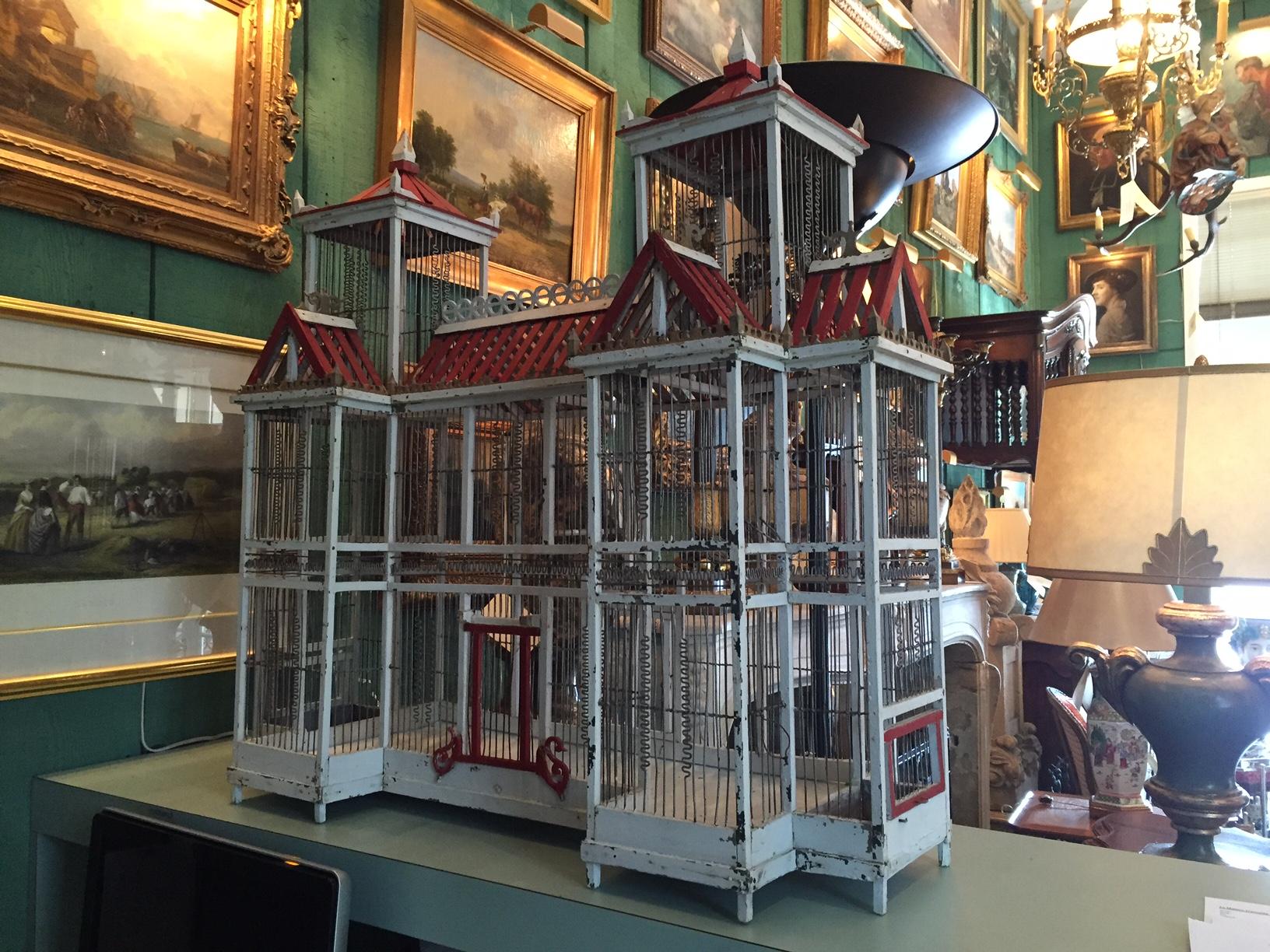 Hand-Crafted 19th Century Nap III Dove Cage Chinoiserie, Birdcage Decorative interior element