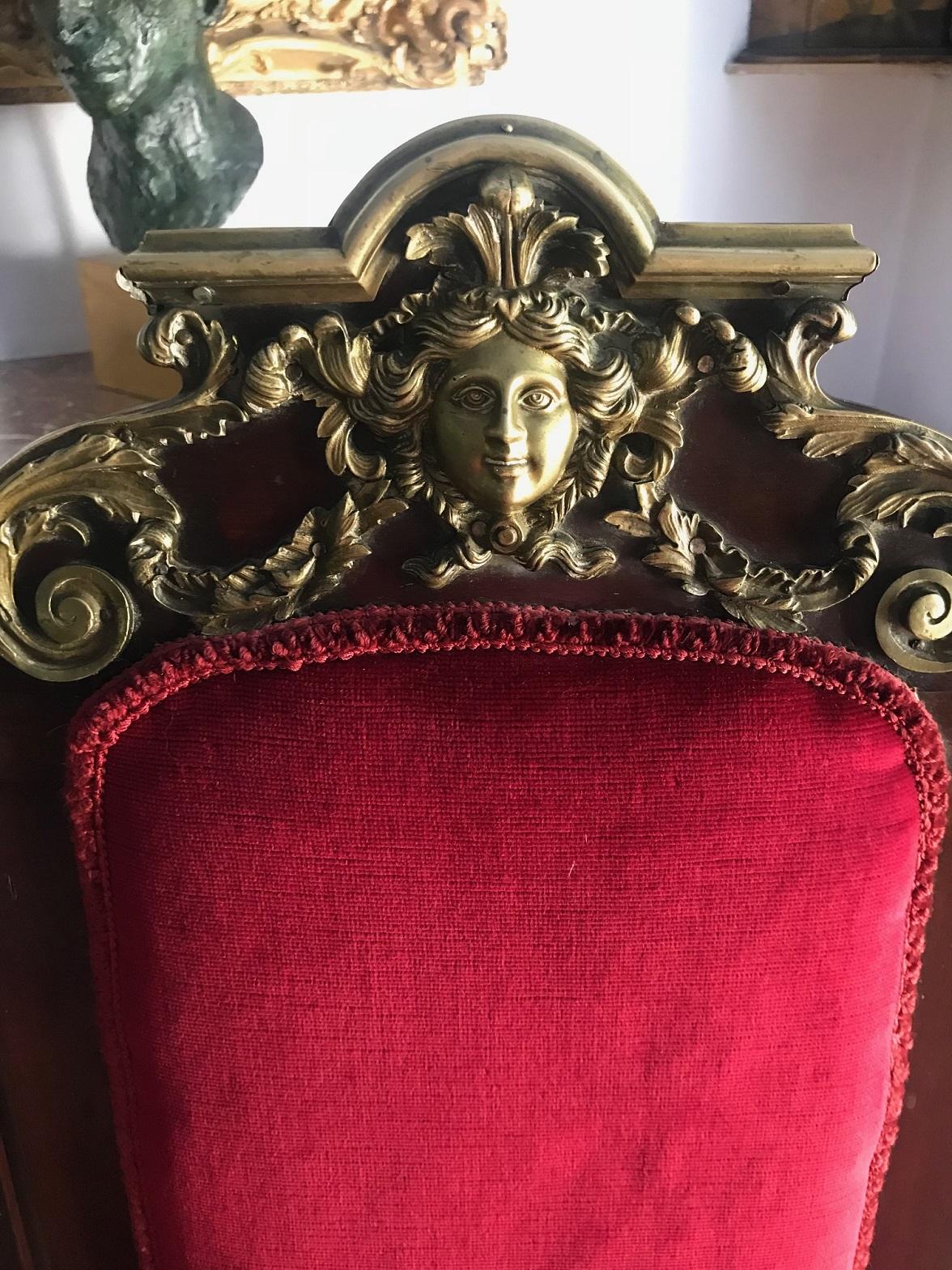 19th Century Napolean III Empire Chair In Good Condition For Sale In London, GB