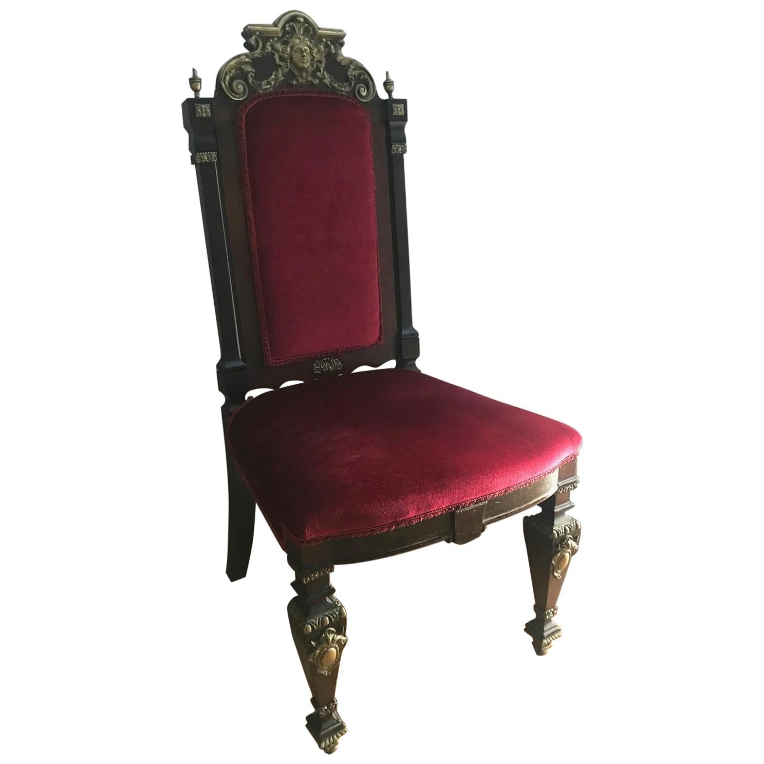 19th Century Napolean III Empire Chair For Sale