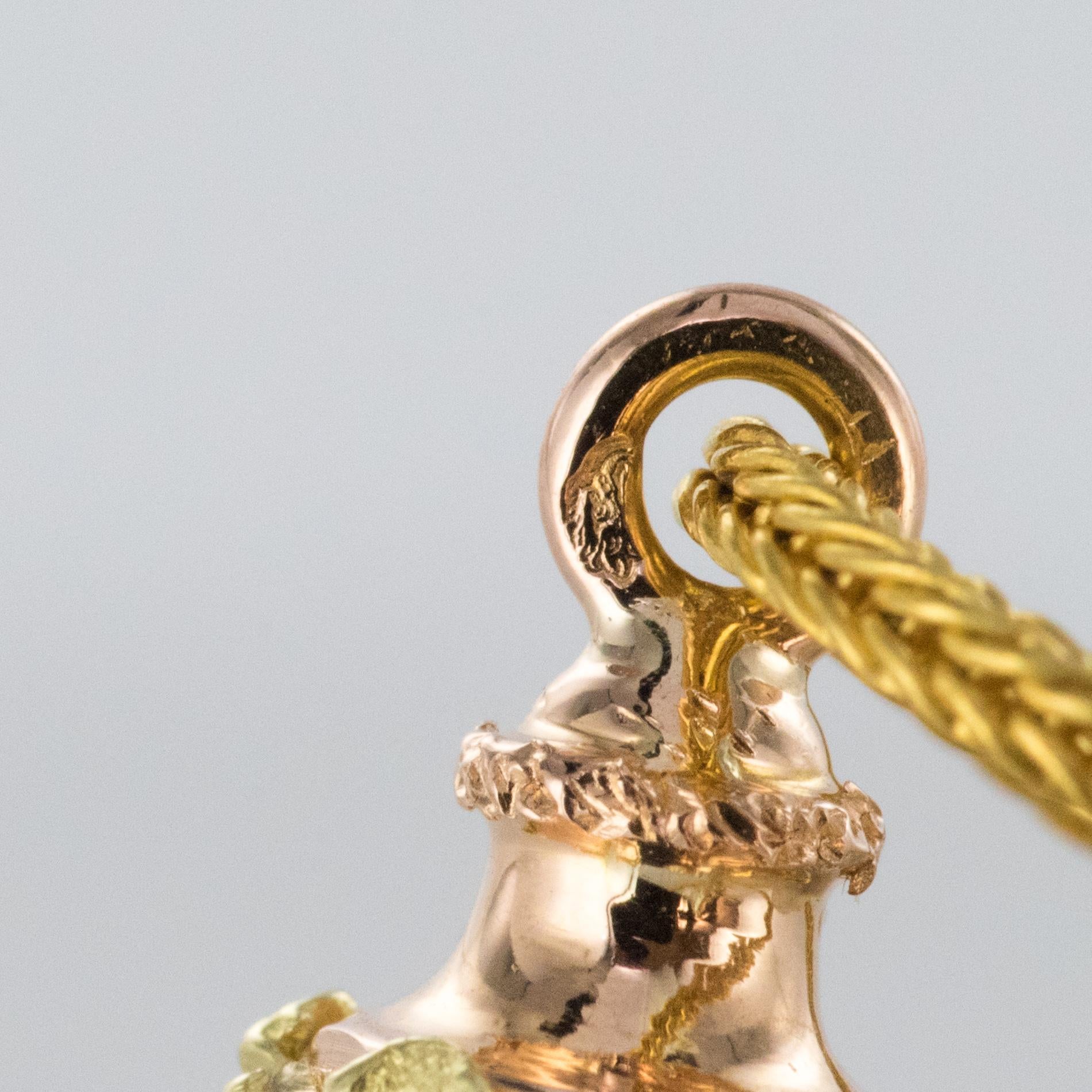 19th Century Napoleon 3 Pompom 18 Karat Yellow Gold Necklace 7