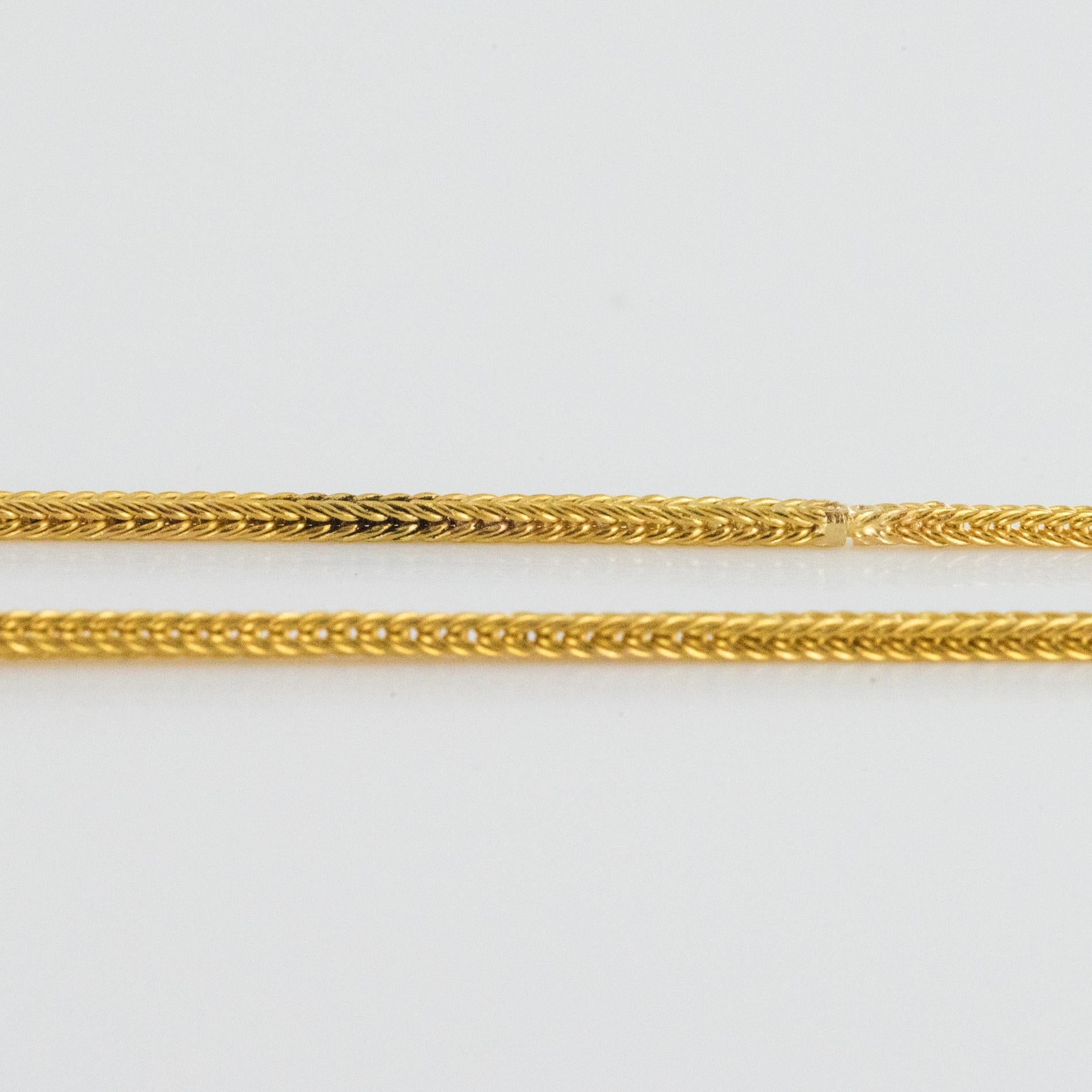 19th Century Napoleon 3 Pompom 18 Karat Yellow Gold Necklace 3