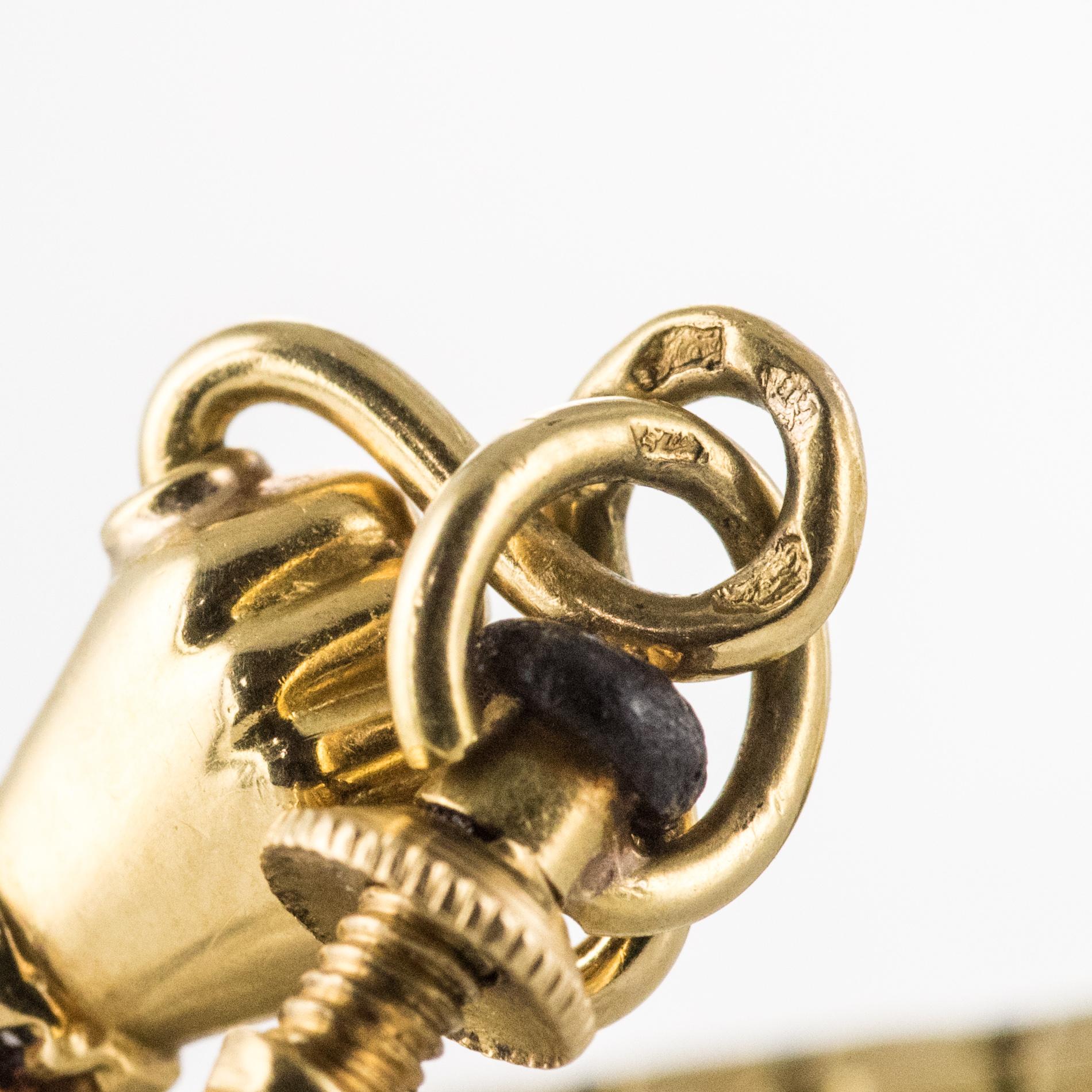 19th Century Napoleon 3 Slide Gloved Hand 18 Karat Yellow Gold Necklace 9