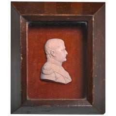 19th Century Napoleon Bonaparte Wax Relief, French