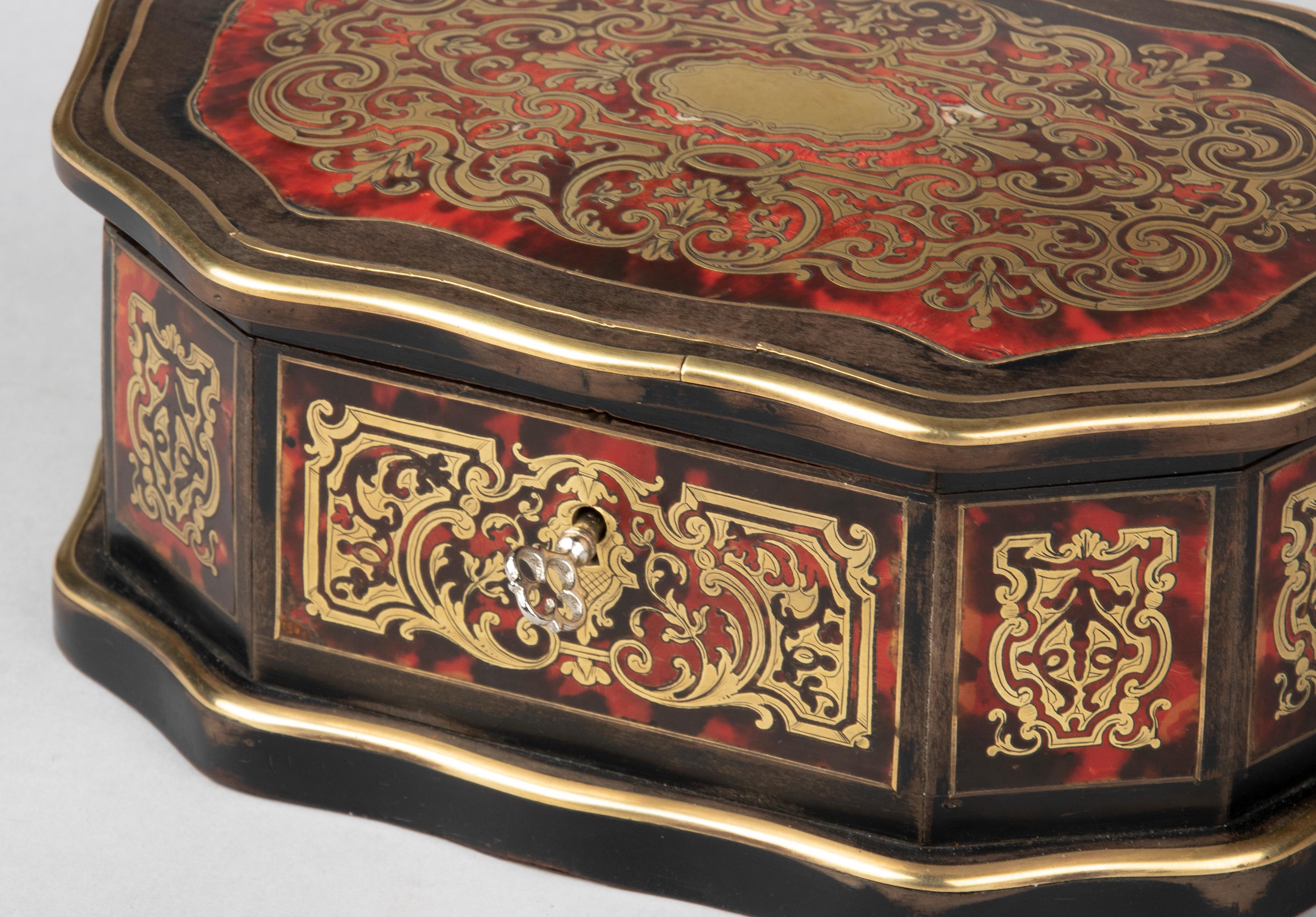 French 19th Century Napoleon III Boulle Marquetry Box