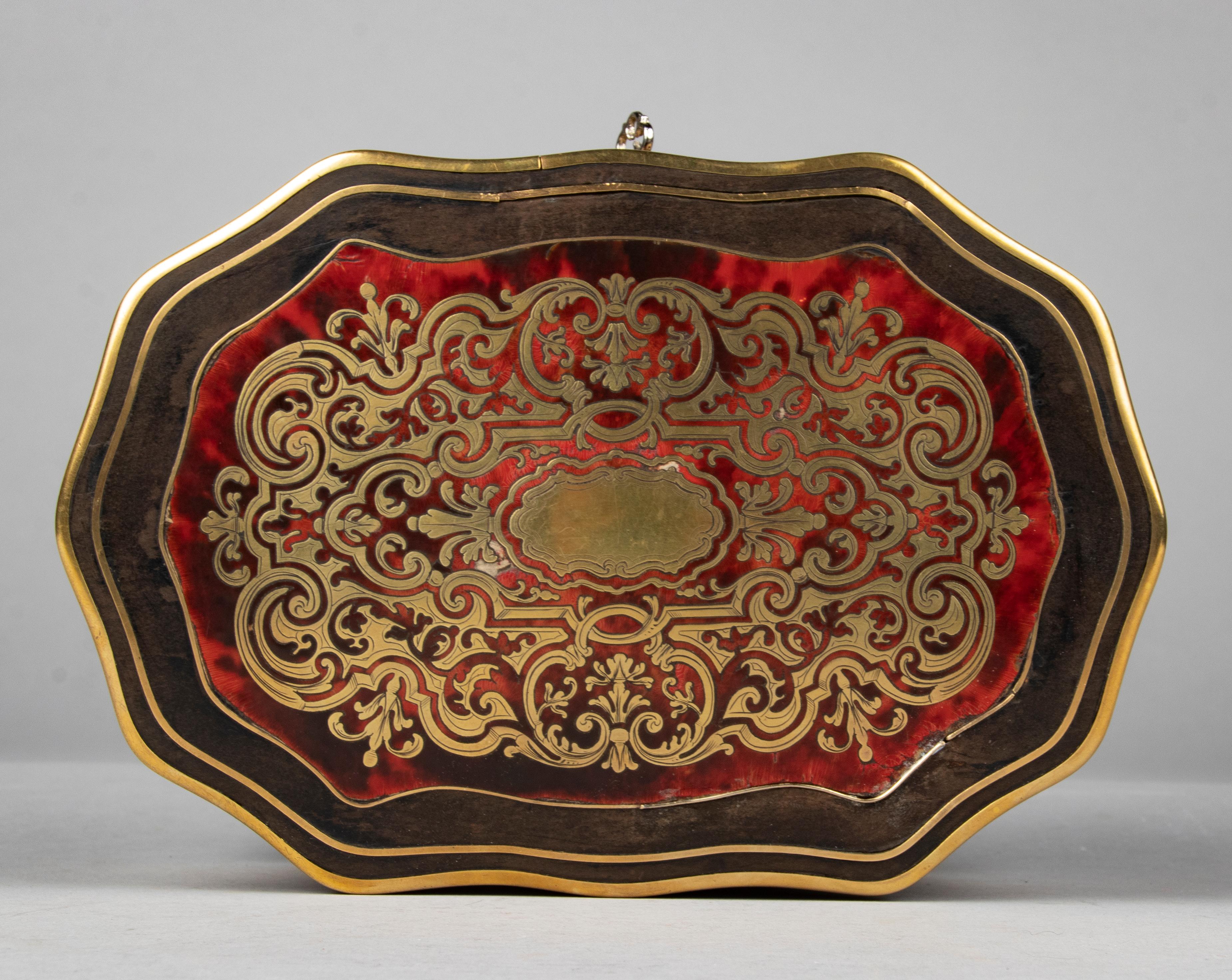 19th Century Napoleon III Boulle Marquetry Box In Good Condition In Casteren, Noord-Brabant