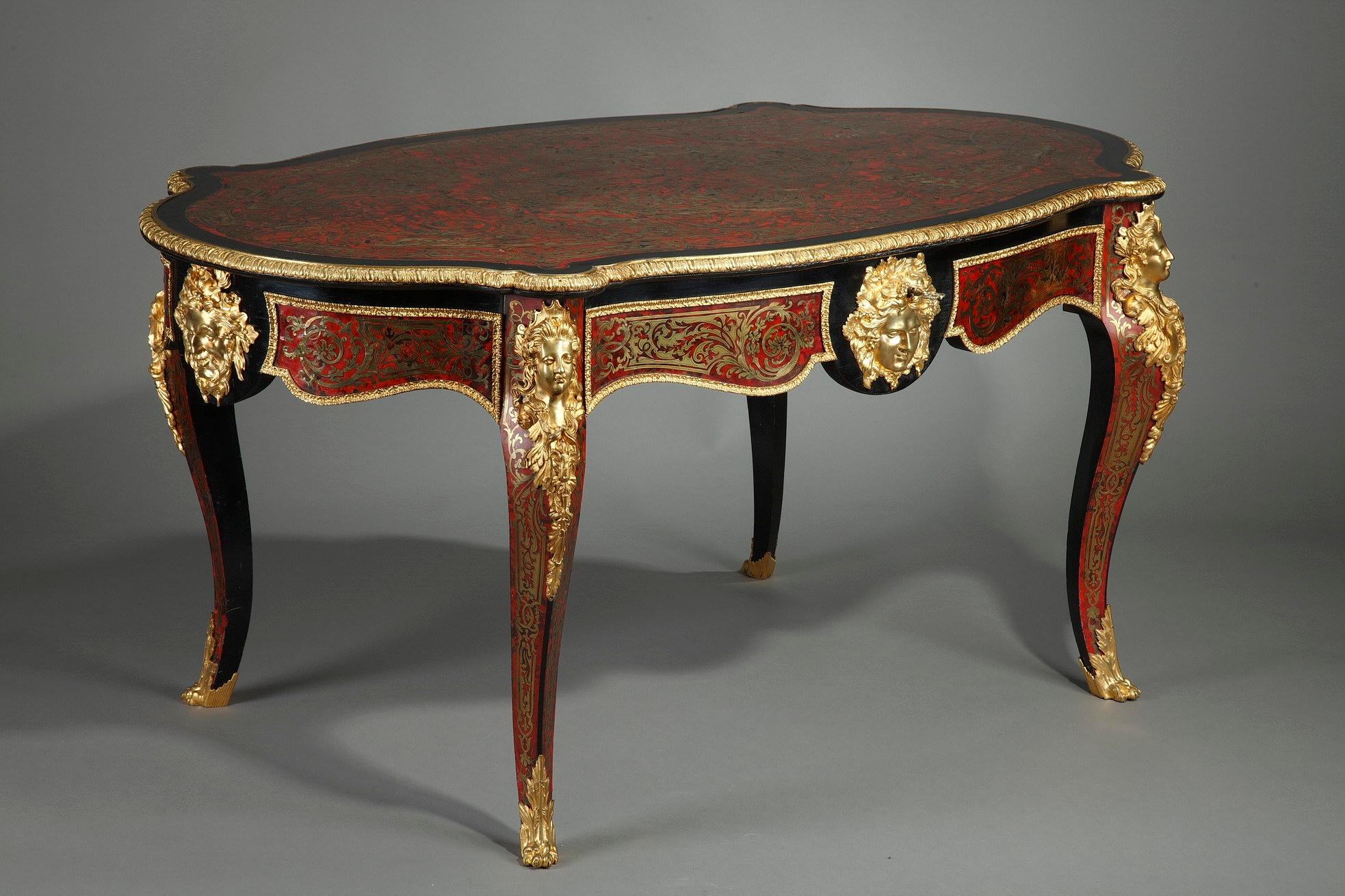 19th Century Napoleon III Boulle Marquetry Table 4